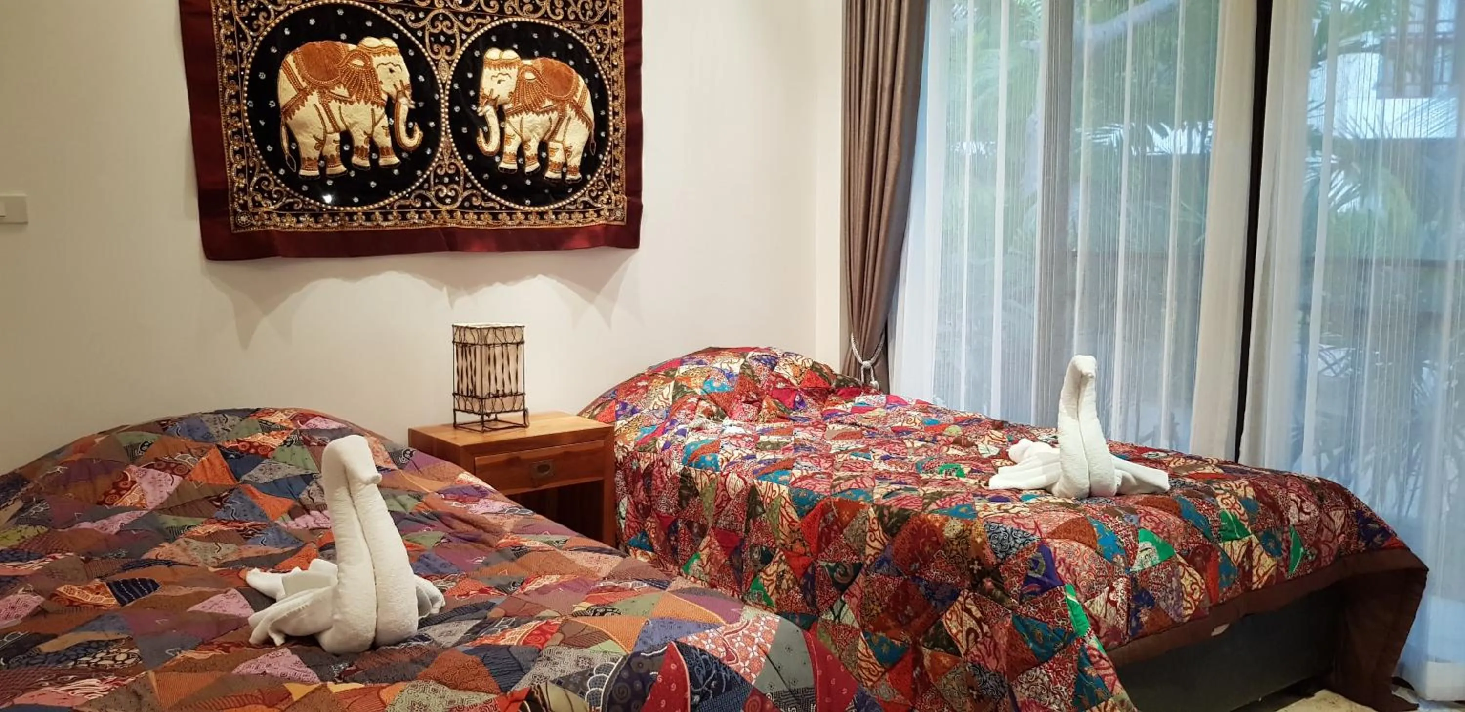 Bed in VIP Chain Resort Pool Villa