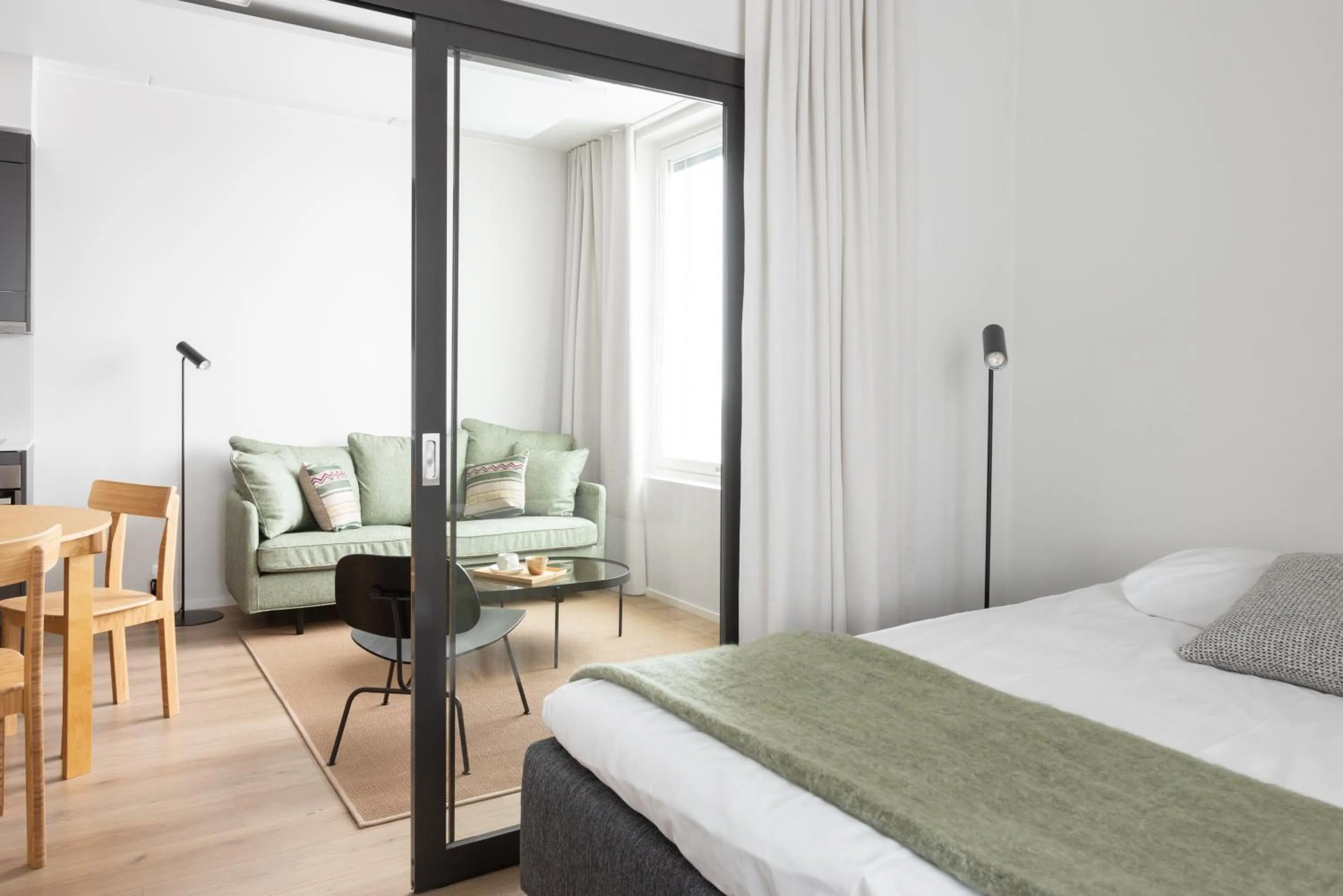 Living room, Bed in Noli Otaniemi