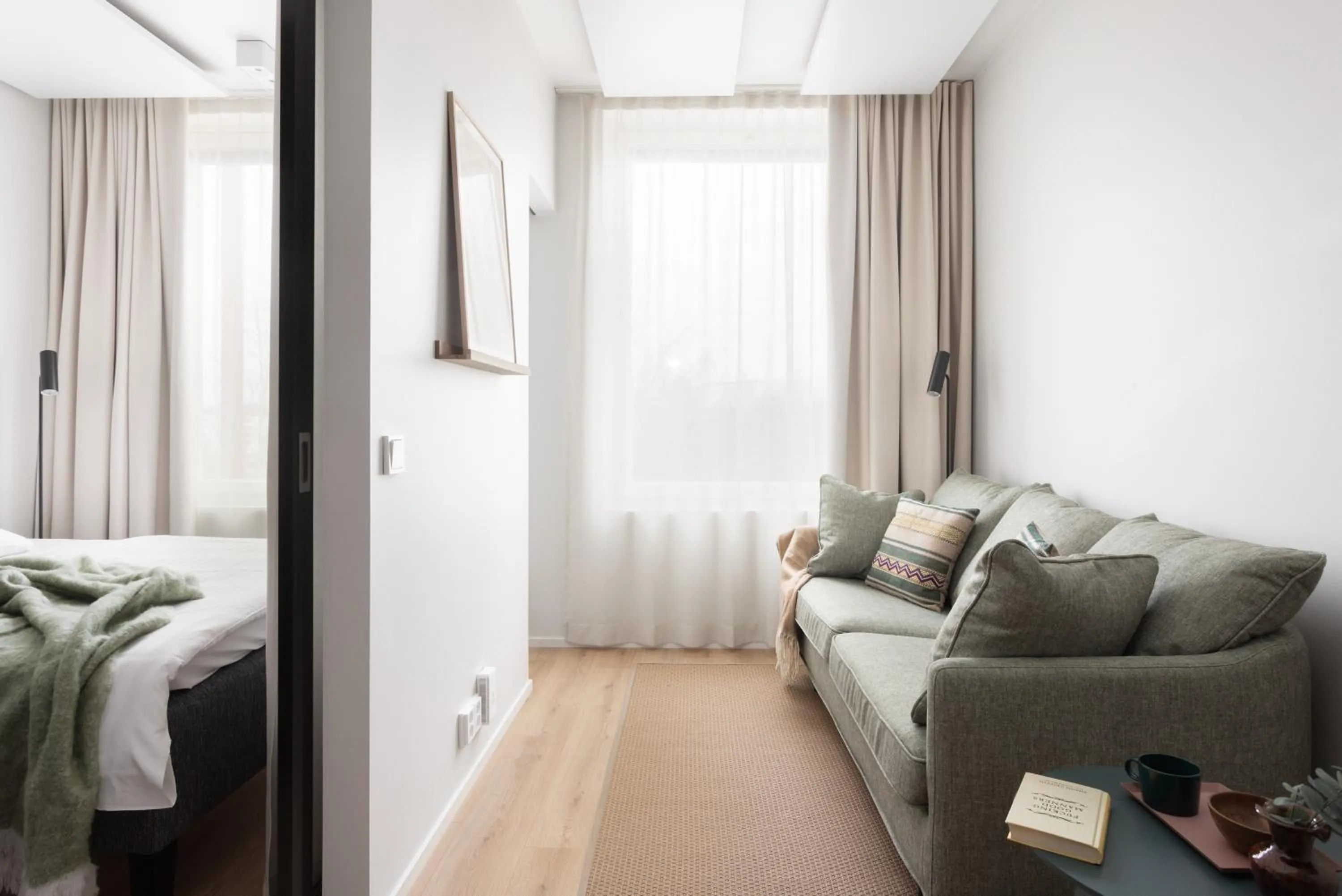 Living room, Bed in Noli Otaniemi