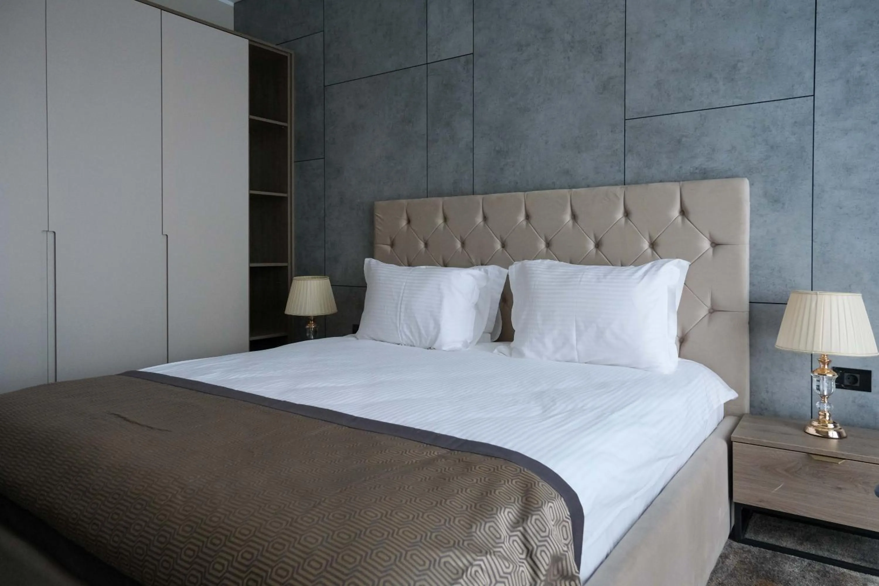 Bed in Hotel Building Stefan Resort I Nord