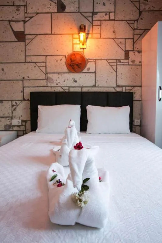 Bed in Lebedos Apart Hotel 1