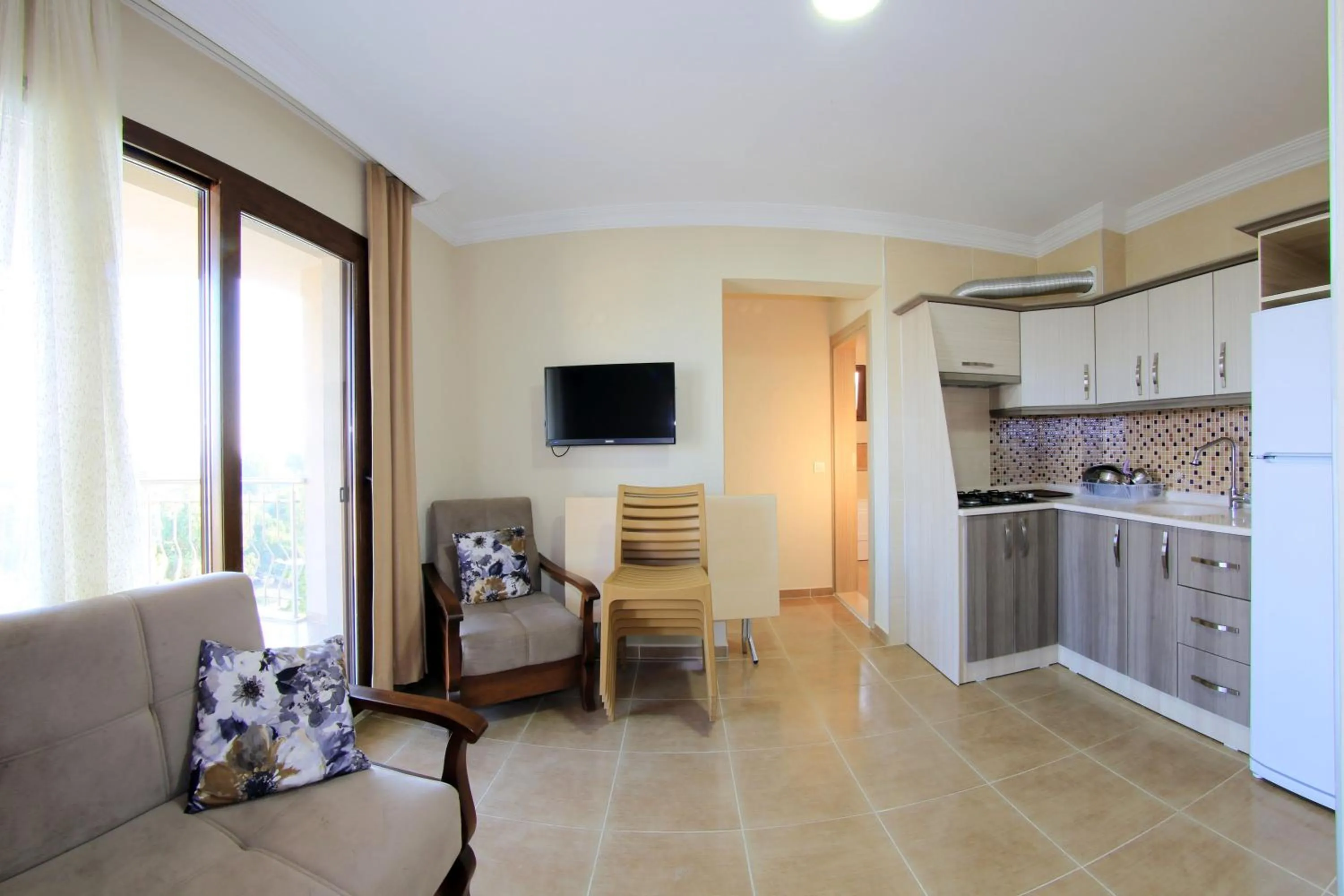 Kitchen or kitchenette in Lebedos Apart Hotel 1