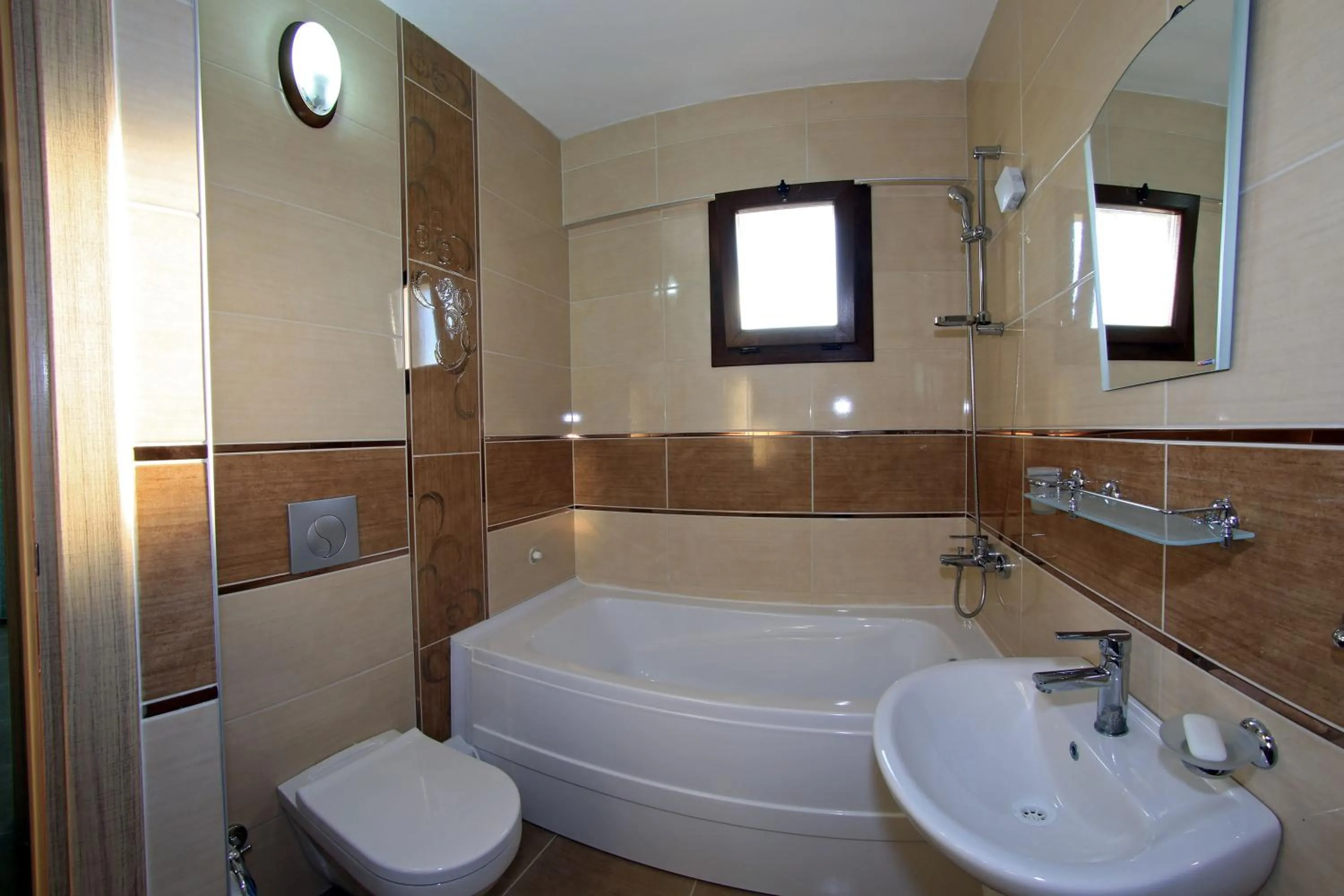 Bathroom in Lebedos Apart Hotel 1
