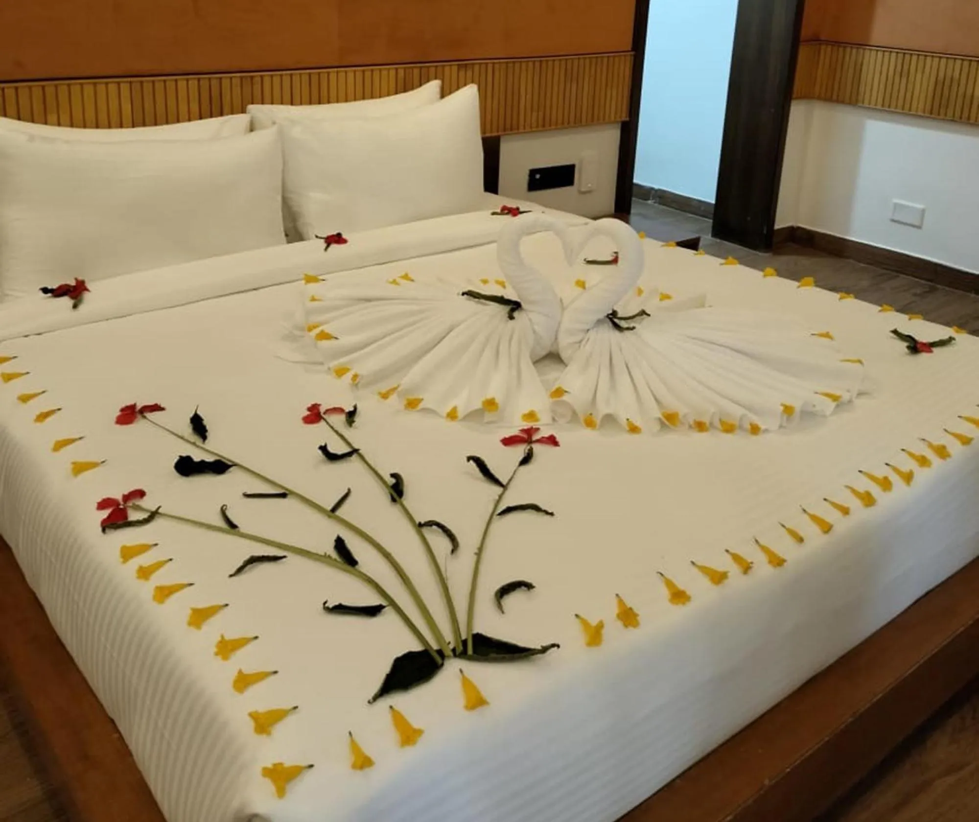 Bed in Sportico Resort Bangalore