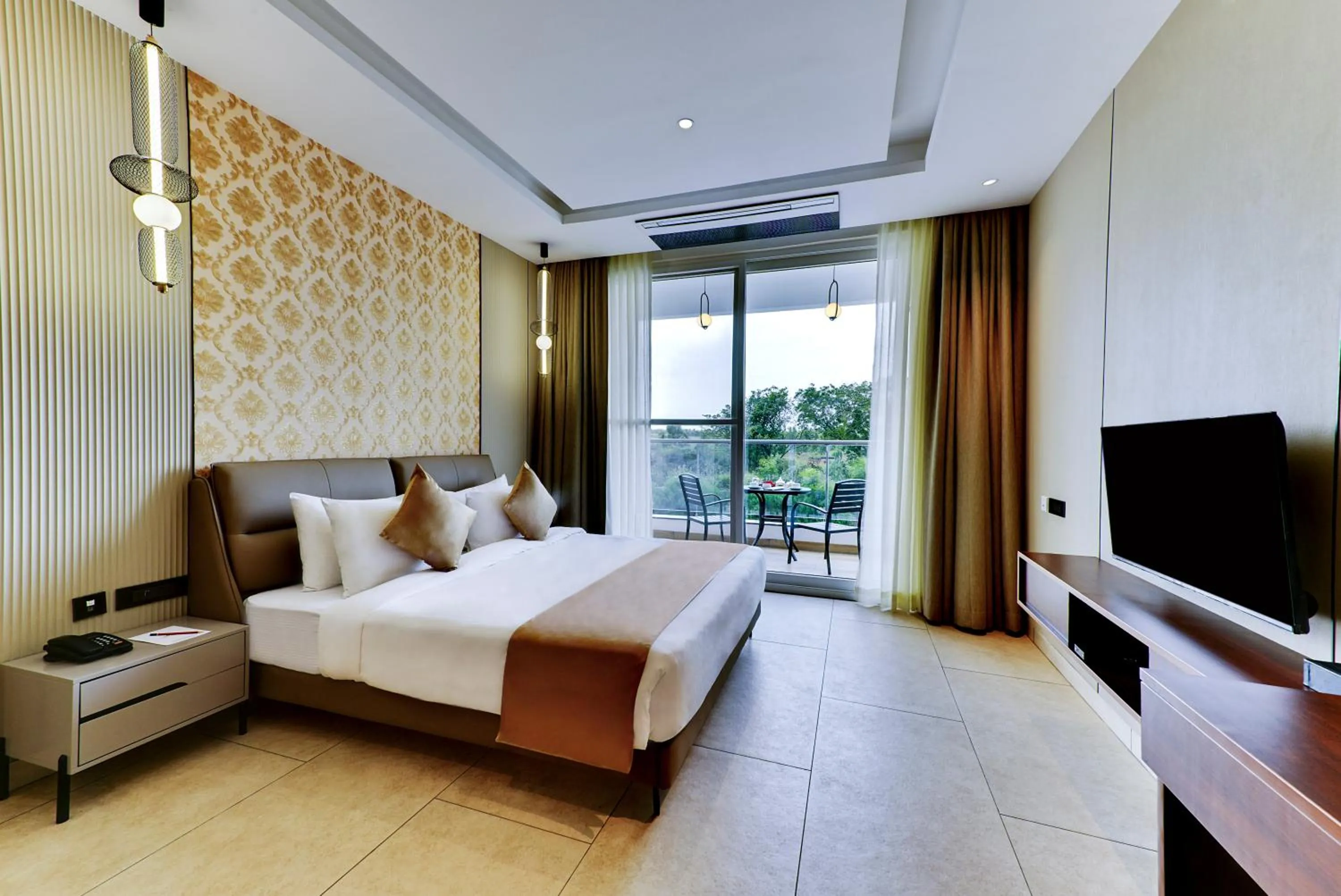 Bedroom, Bed in Sportico Resort Bangalore