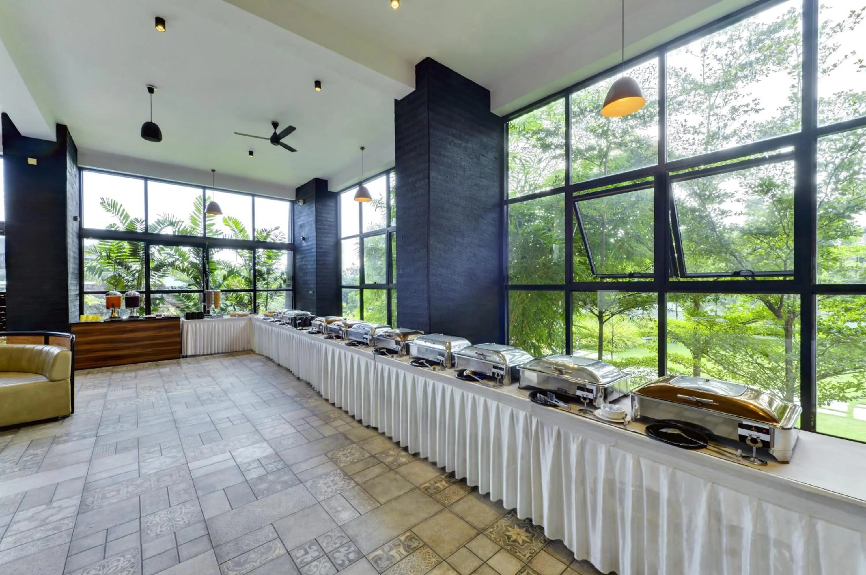 Buffet breakfast in Sportico Resort Bangalore