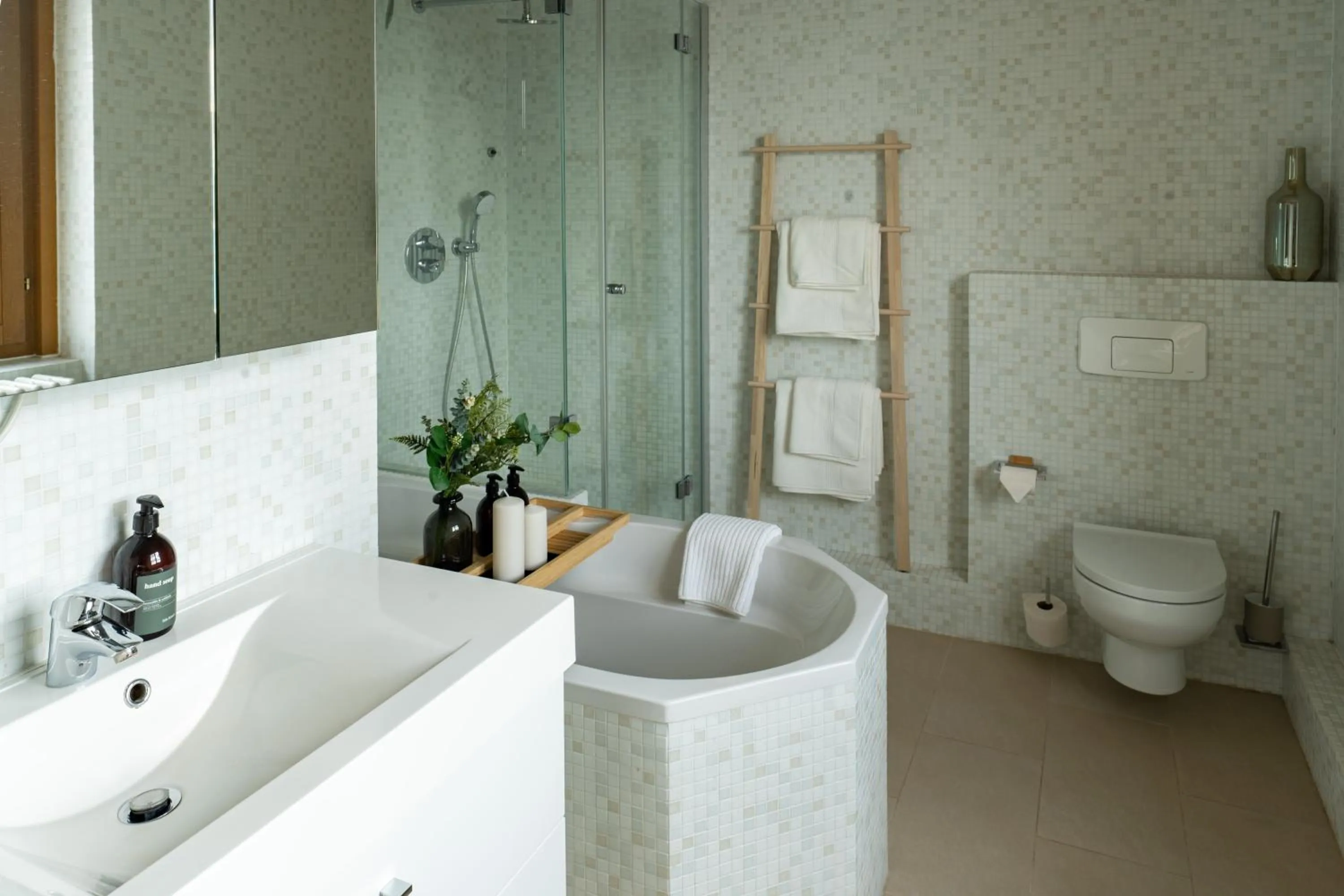 Shower in The Charming by Curt Suites