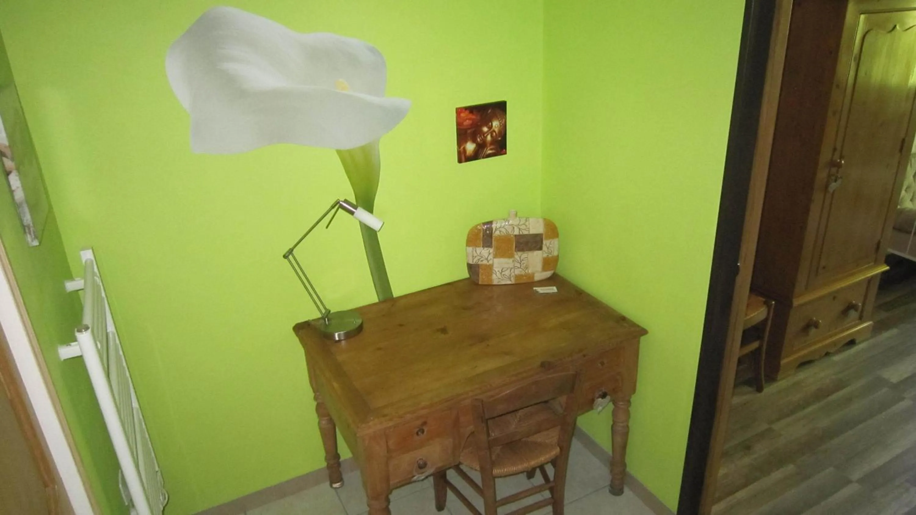 Seating area in Au Chardon Bleu