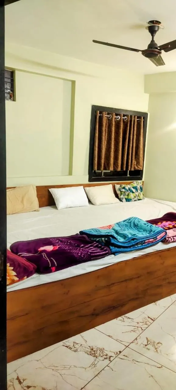 Bed in Hotel Ratnam Palace Maheshwar