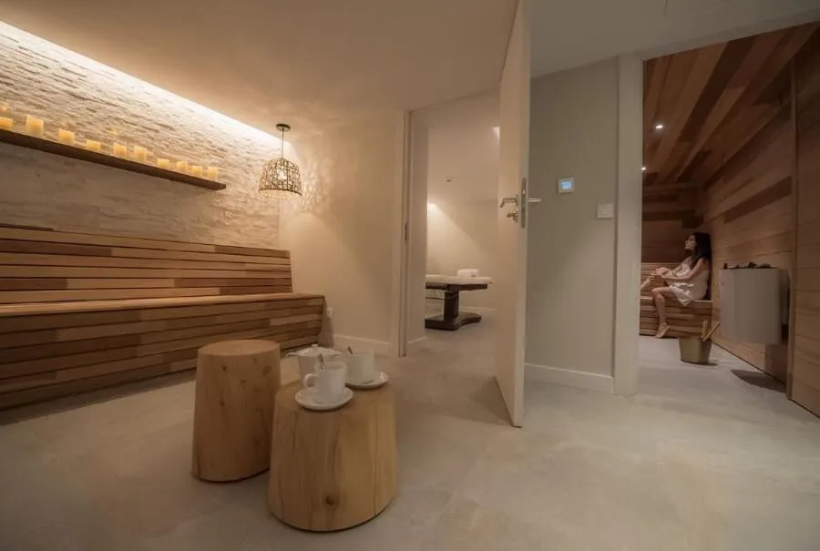 Sauna in Chalet hôtel le Whymper