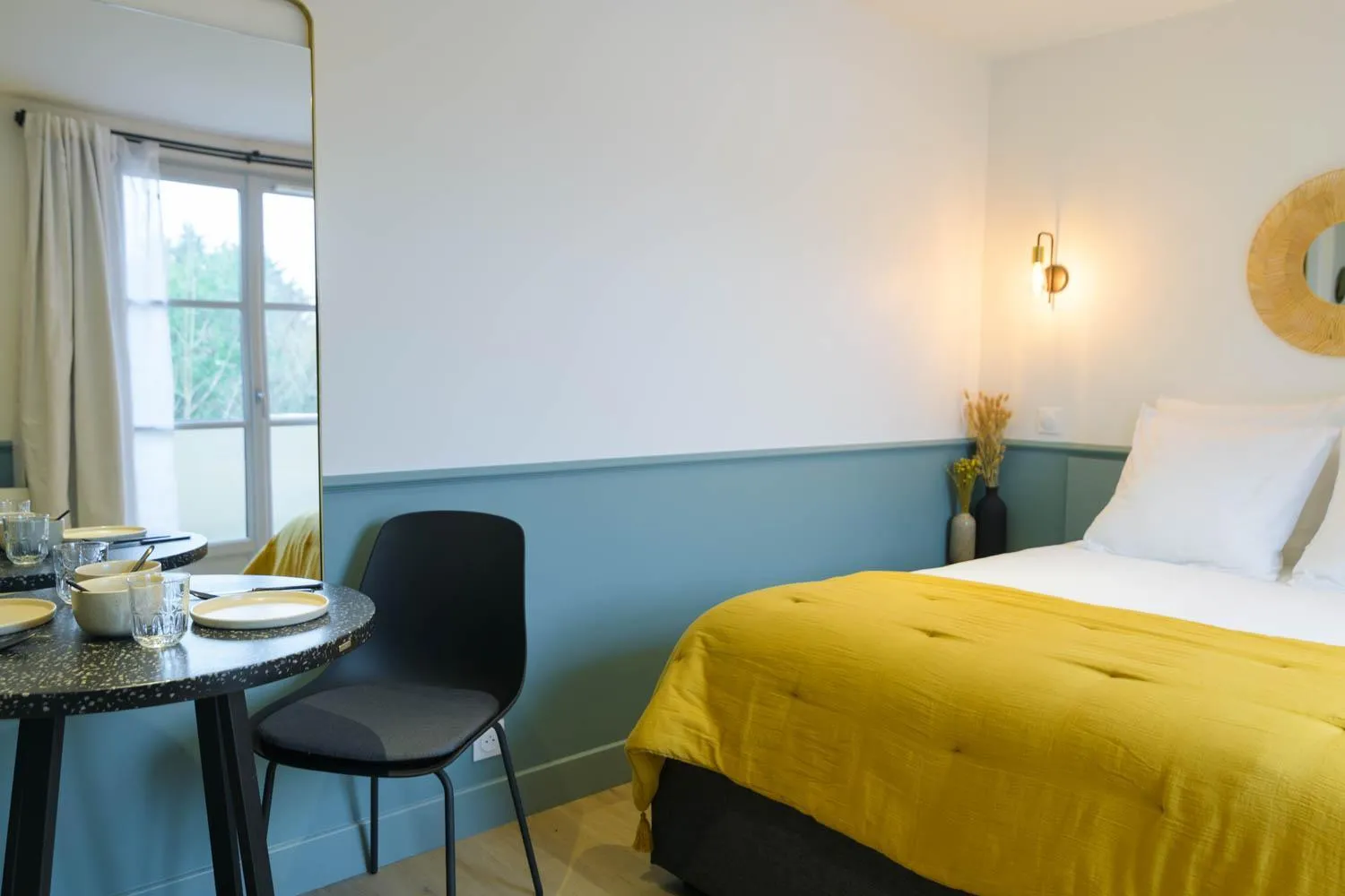 Bed in Le Logis d'Origine.