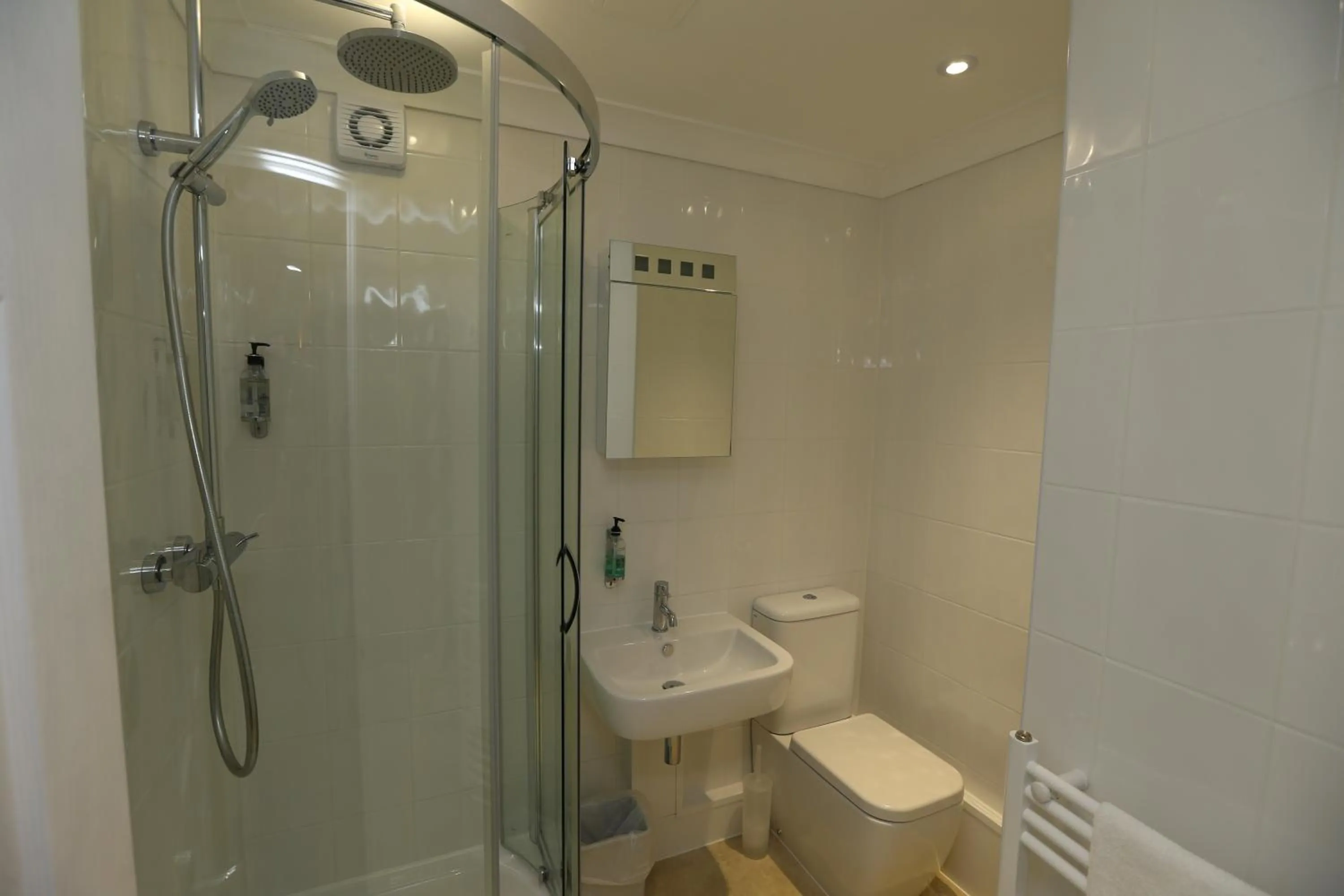 Bathroom in Corner House Hotel Gatwick with bookable Holiday parking