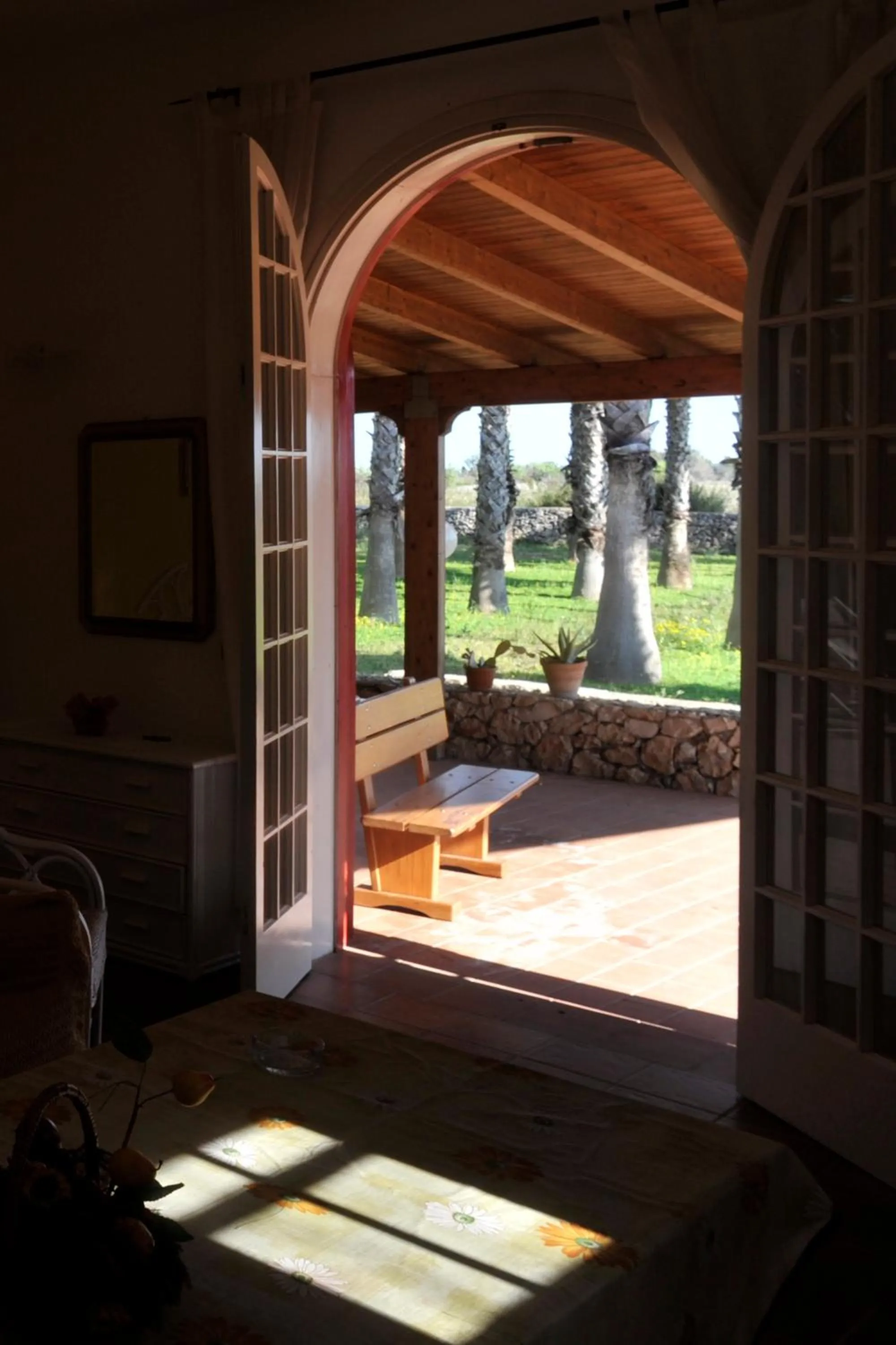 Garden view in La Capasa B&B