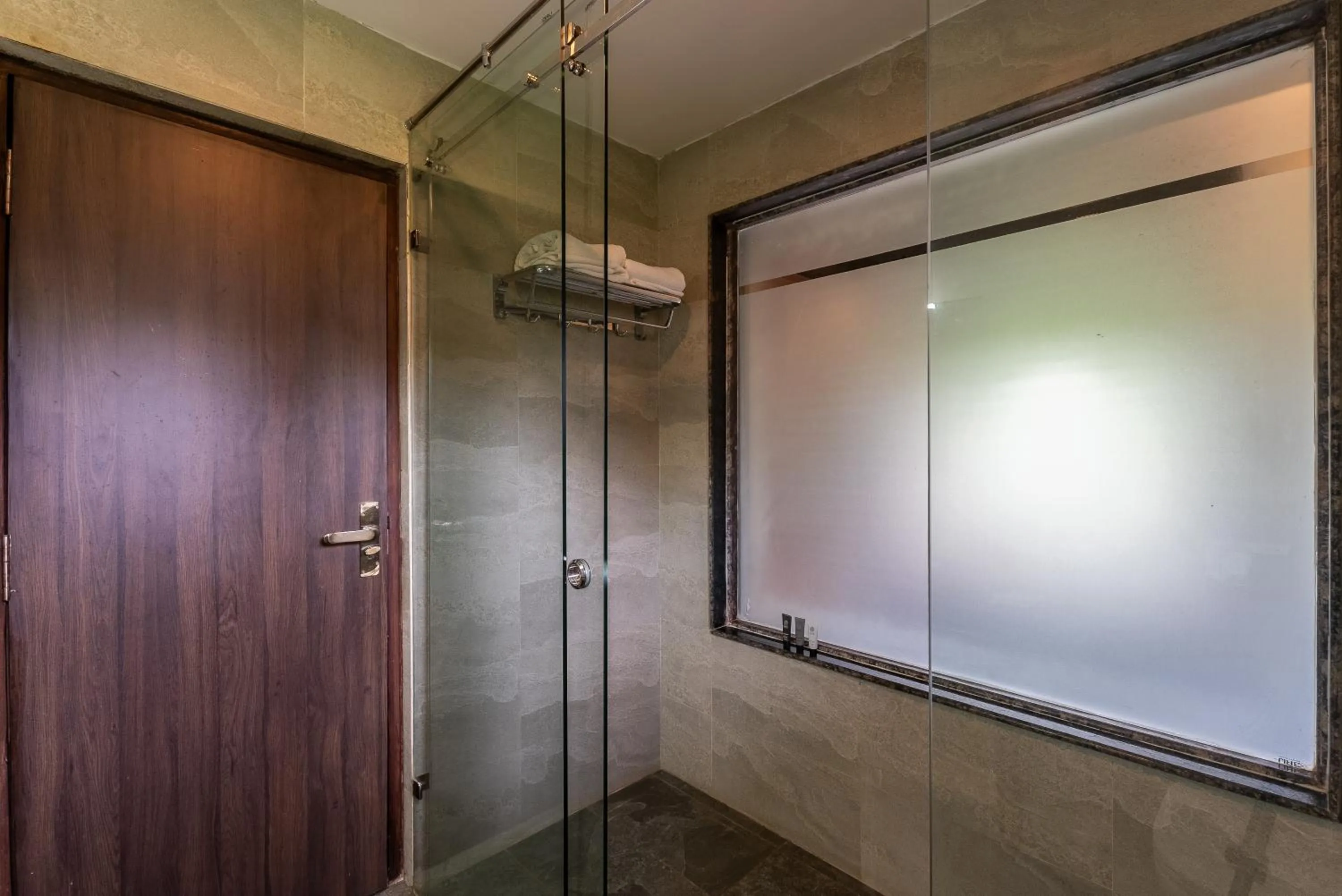 Shower in River Bank Jungle Resort, Chitwan