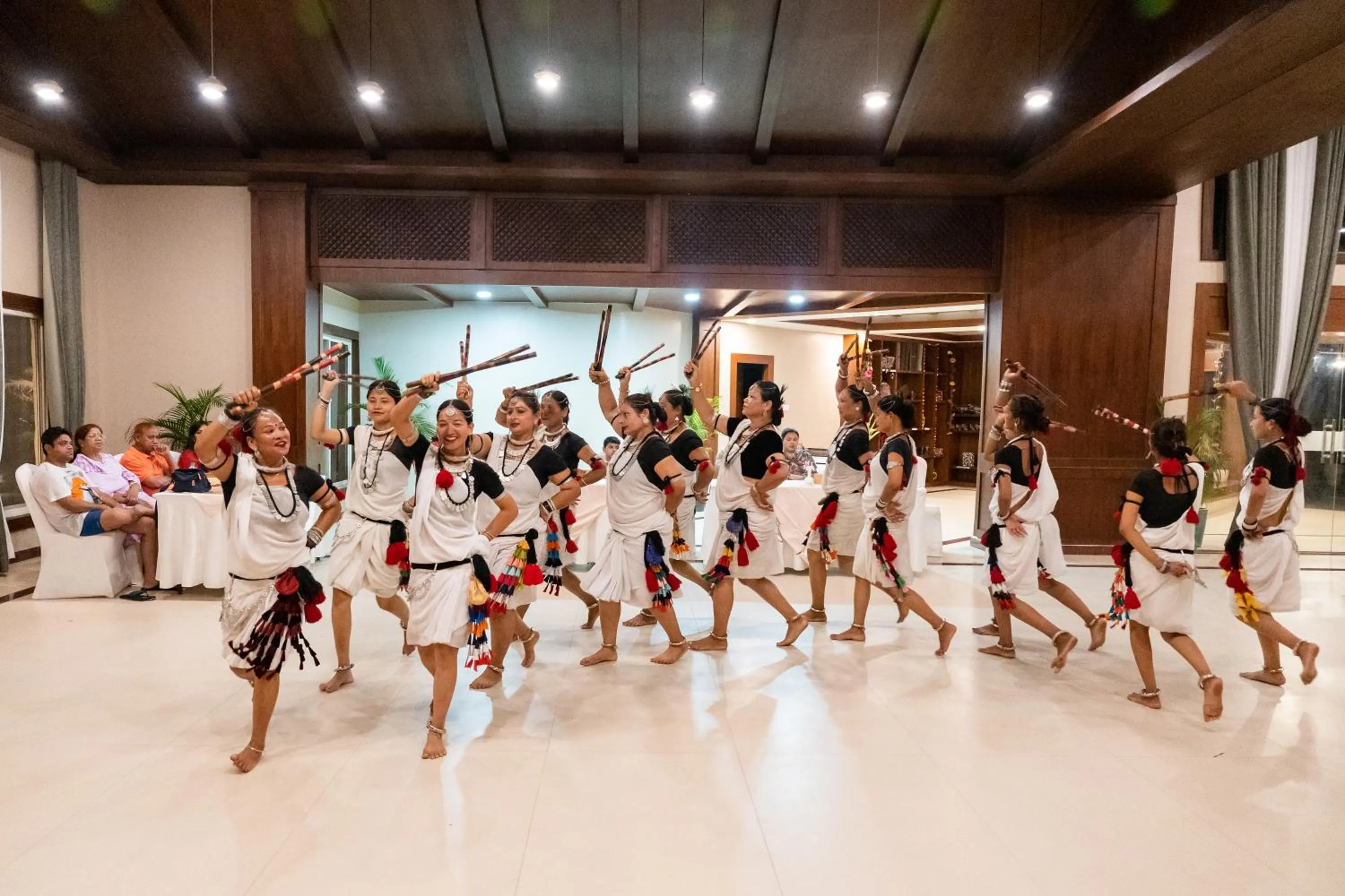 Evening entertainment in River Bank Jungle Resort, Chitwan
