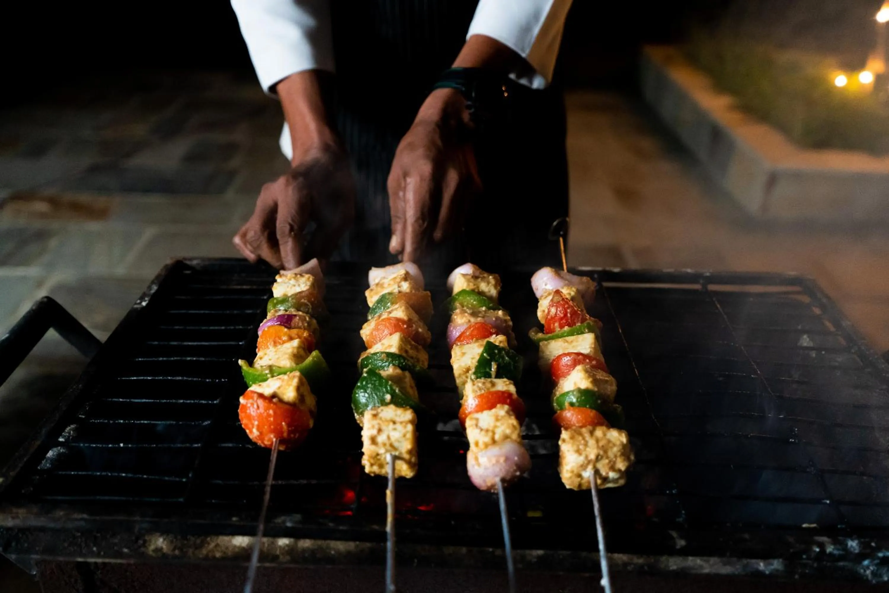 BBQ facilities in River Bank Jungle Resort, Chitwan