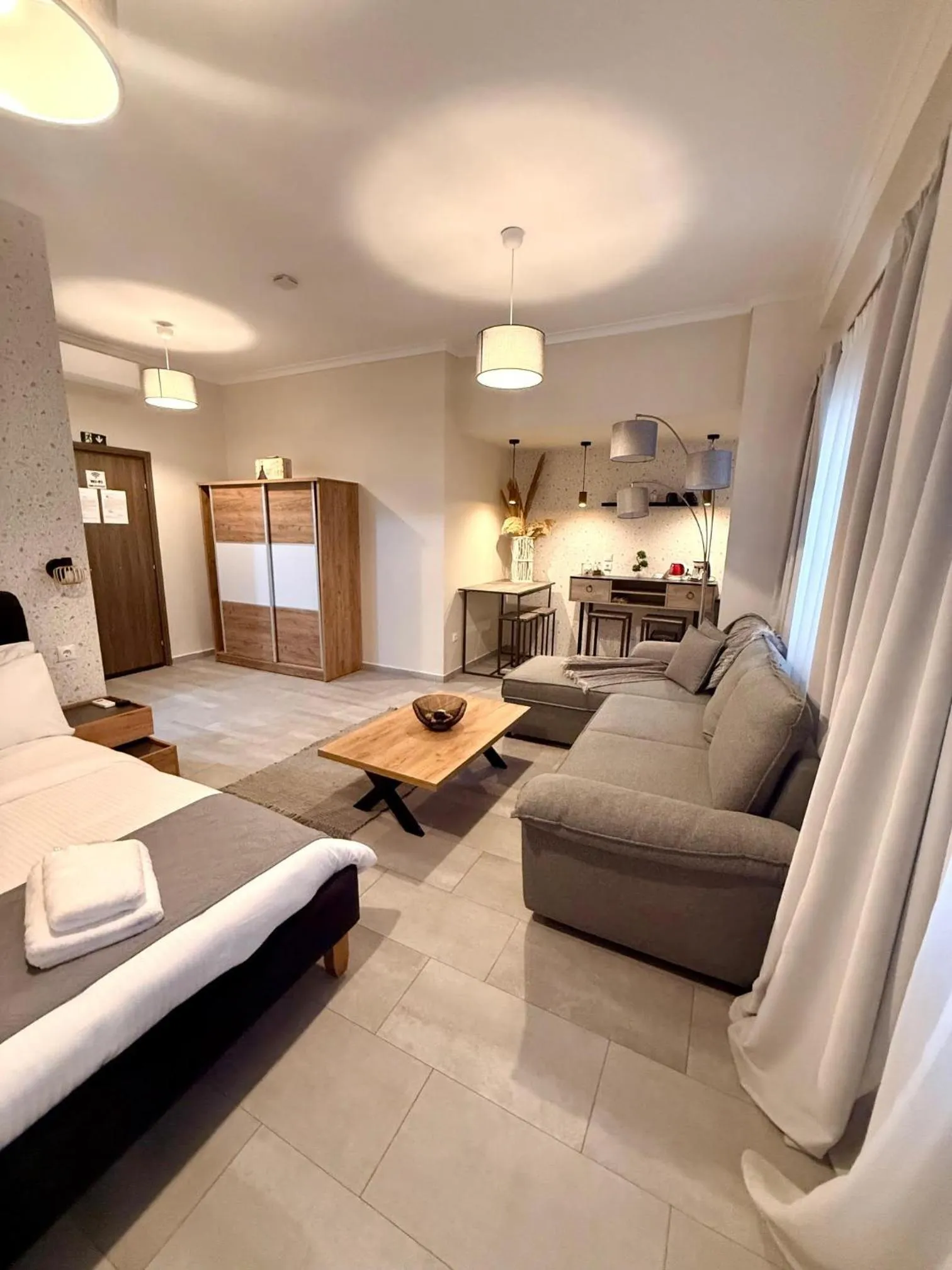 Bed in Compass Lofts Athens