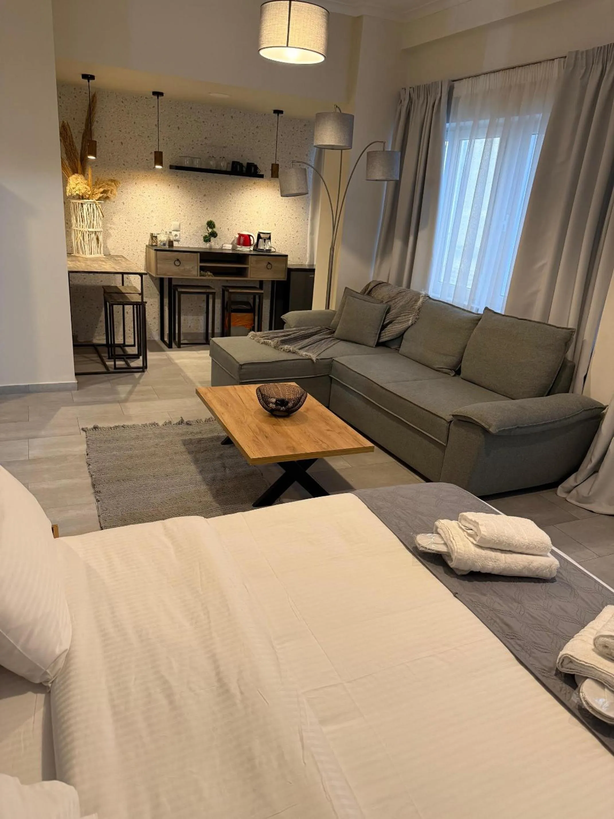 Bed in Compass Lofts Athens