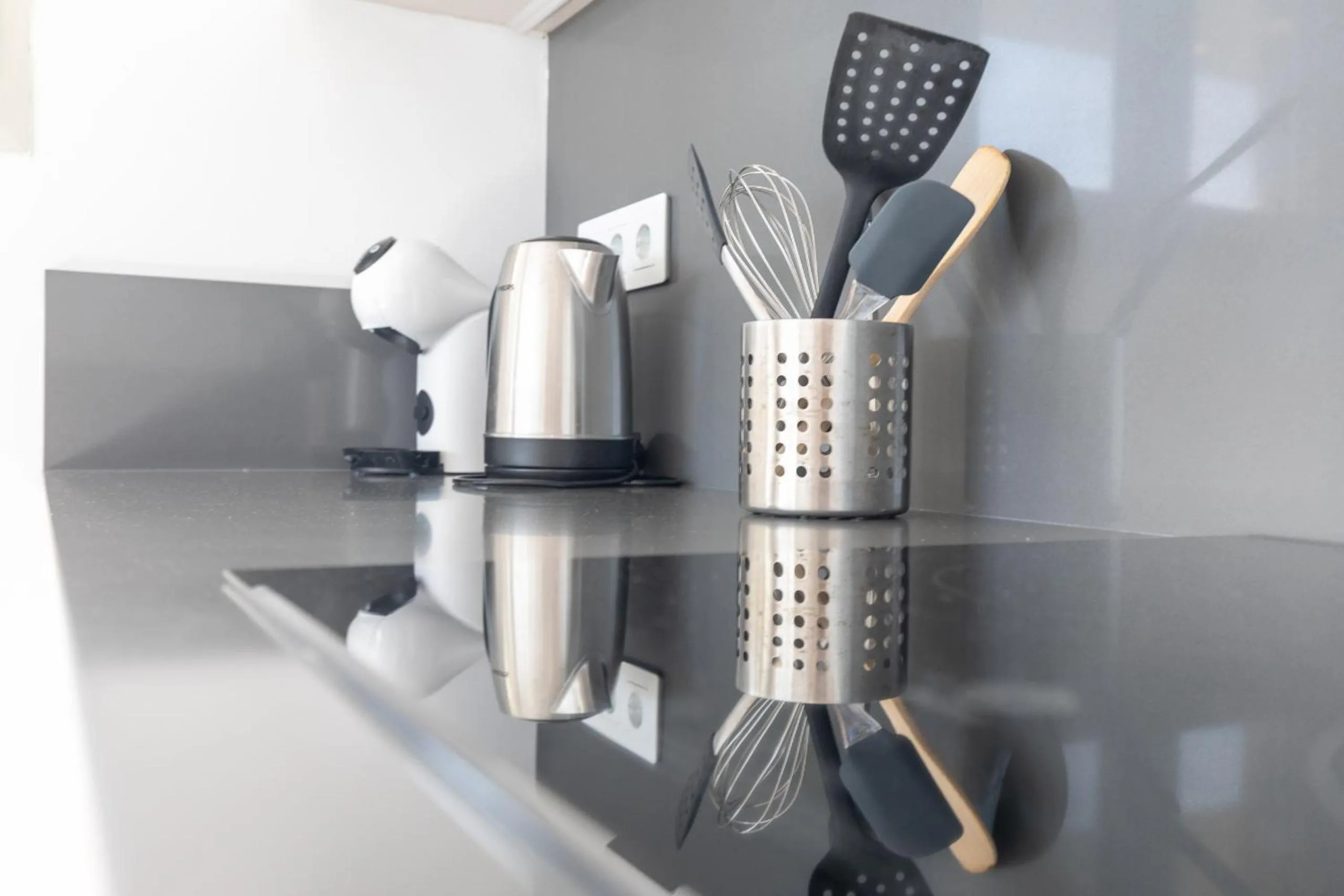 Kitchen or kitchenette in ApartUP Patacona Deluxe
