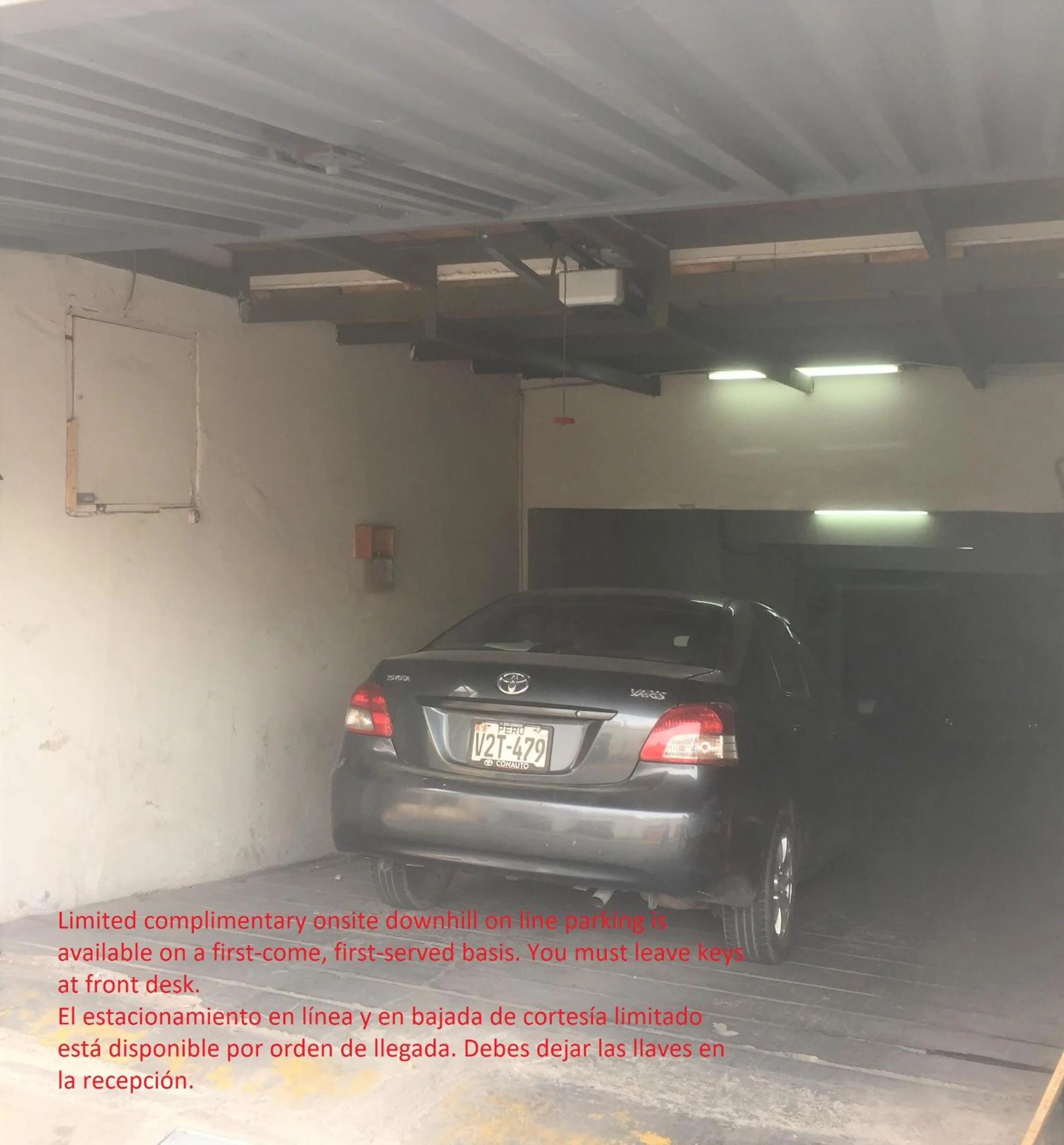 Parking in Hotel Viza