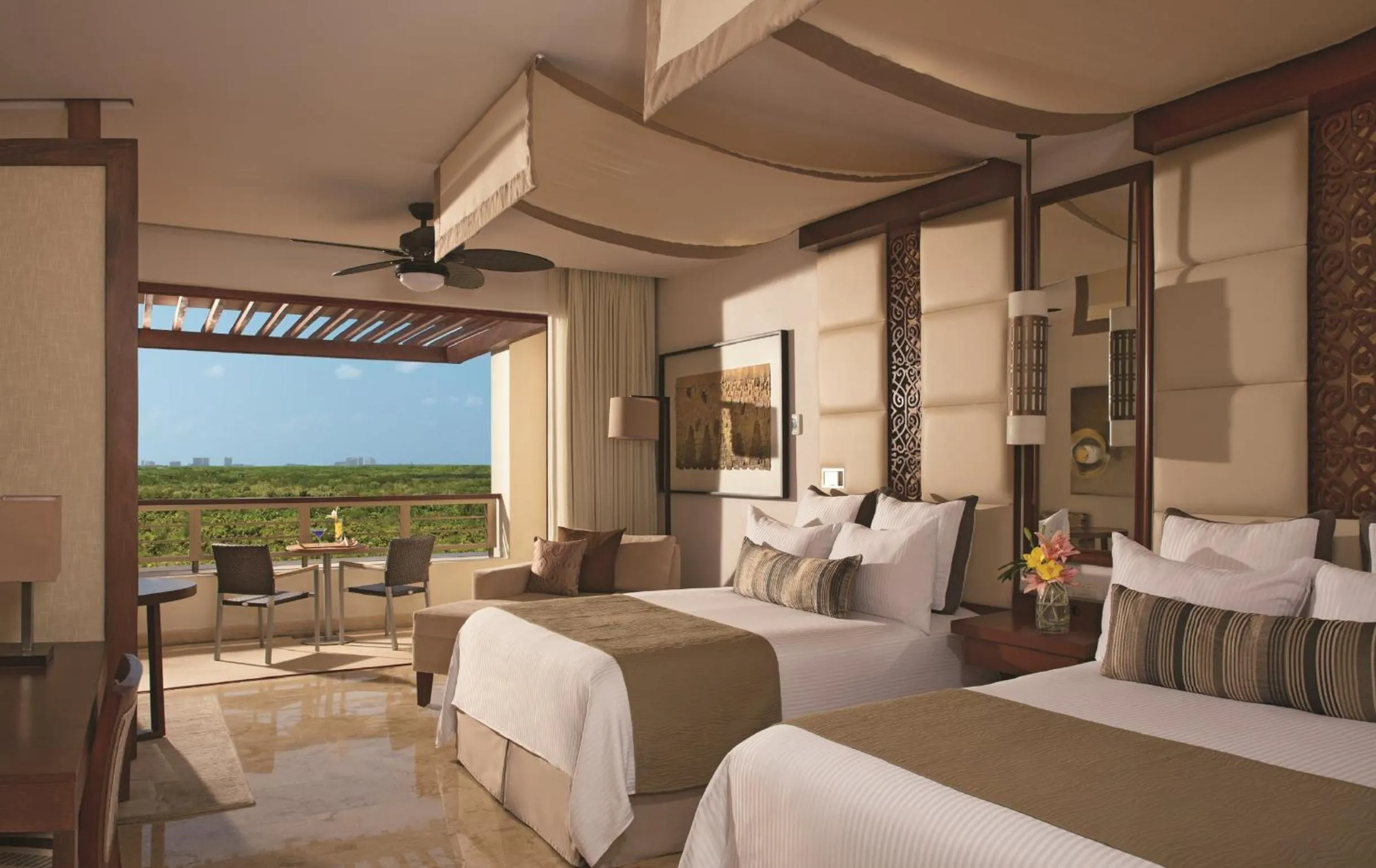 Balcony/Terrace, Bed in Secrets Playa Mujeres Golf & Spa Resort - All Inclusive Adults Only - Grand Reopening Coming Soon!
