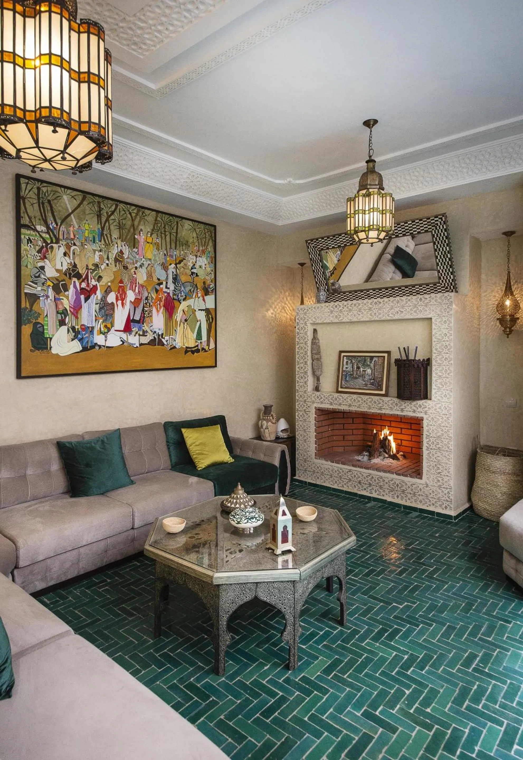 Living room in Riad Atrium & Spa