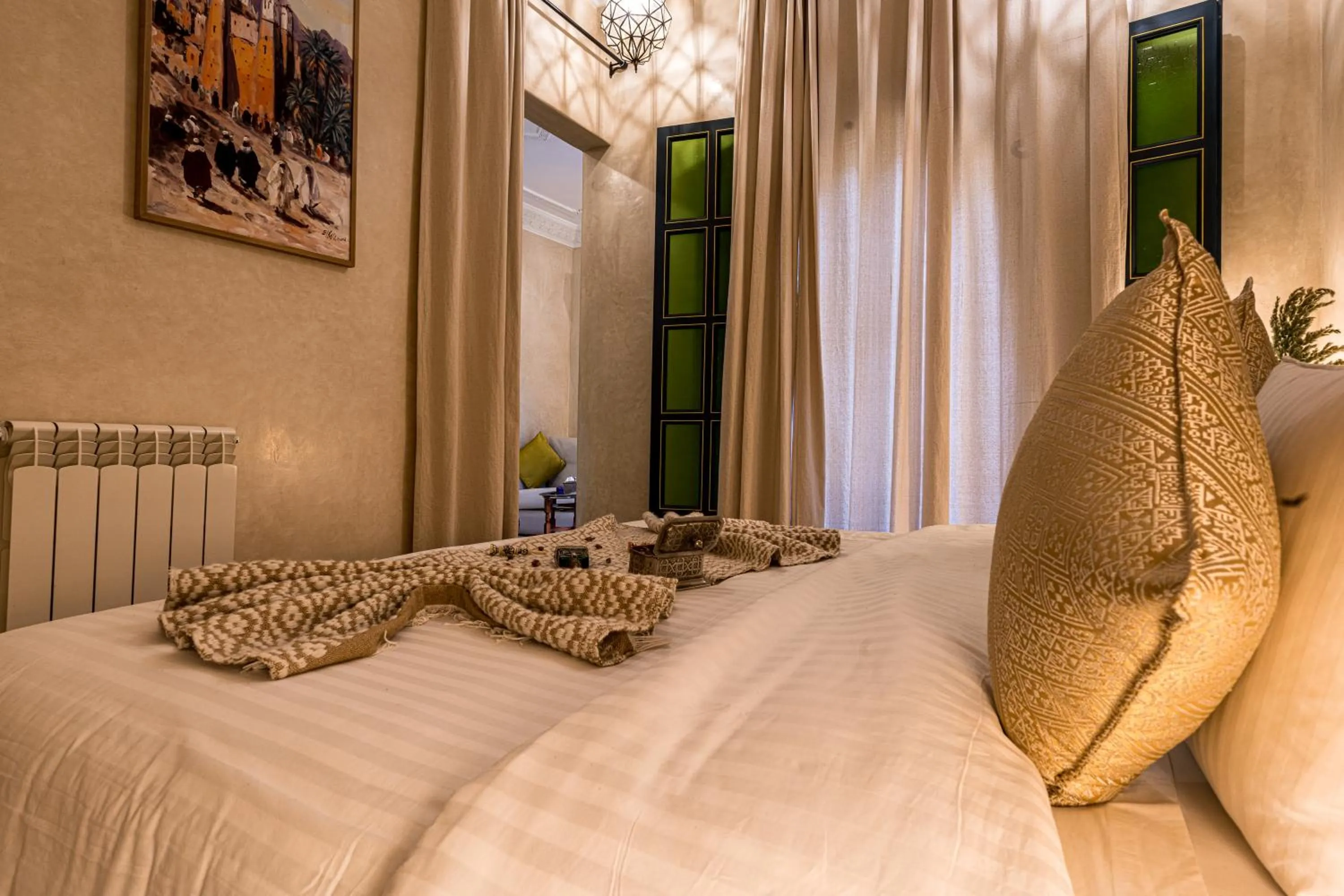 Bedroom, Bed in Riad Atrium & Spa