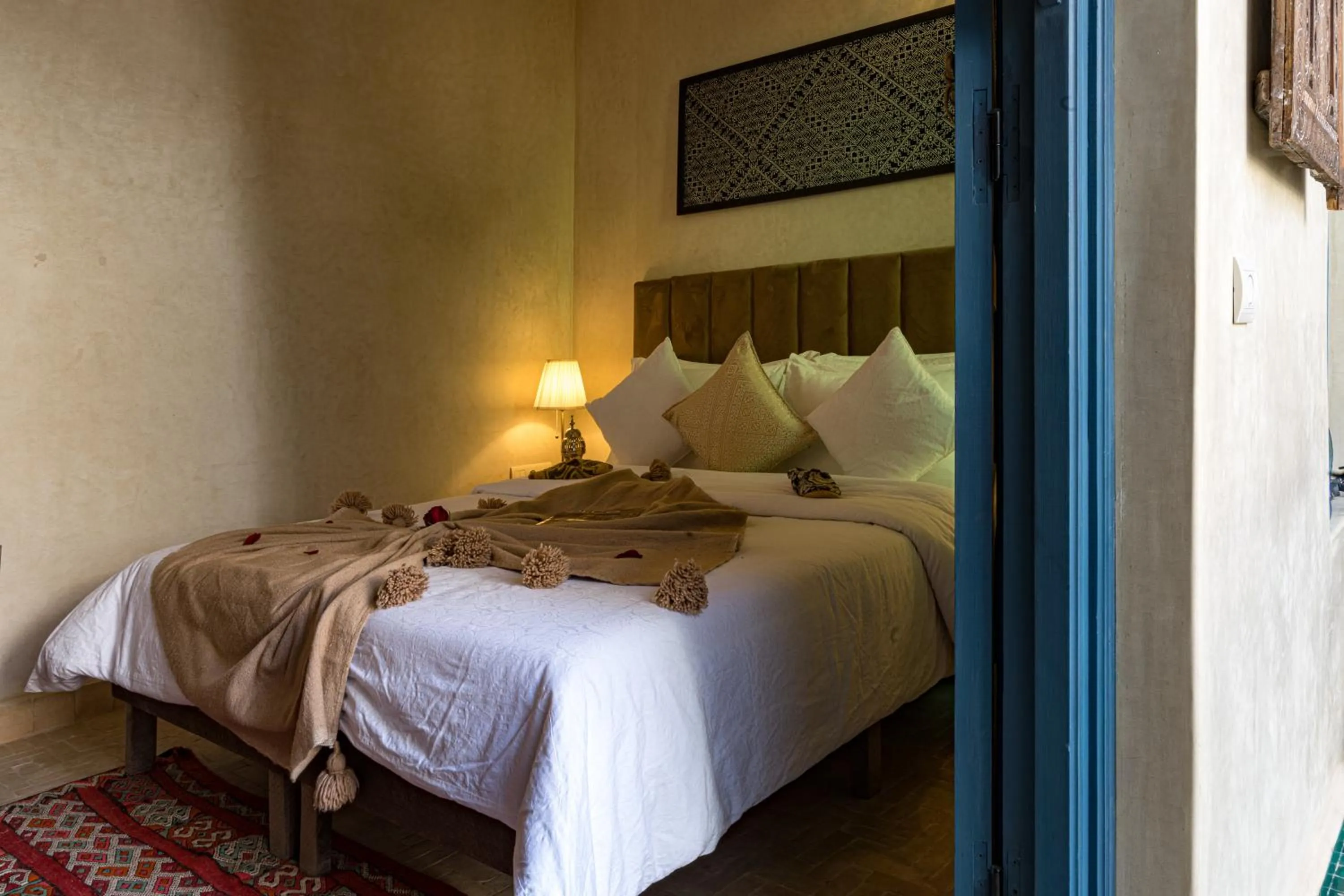 Bed in Riad Atrium & Spa