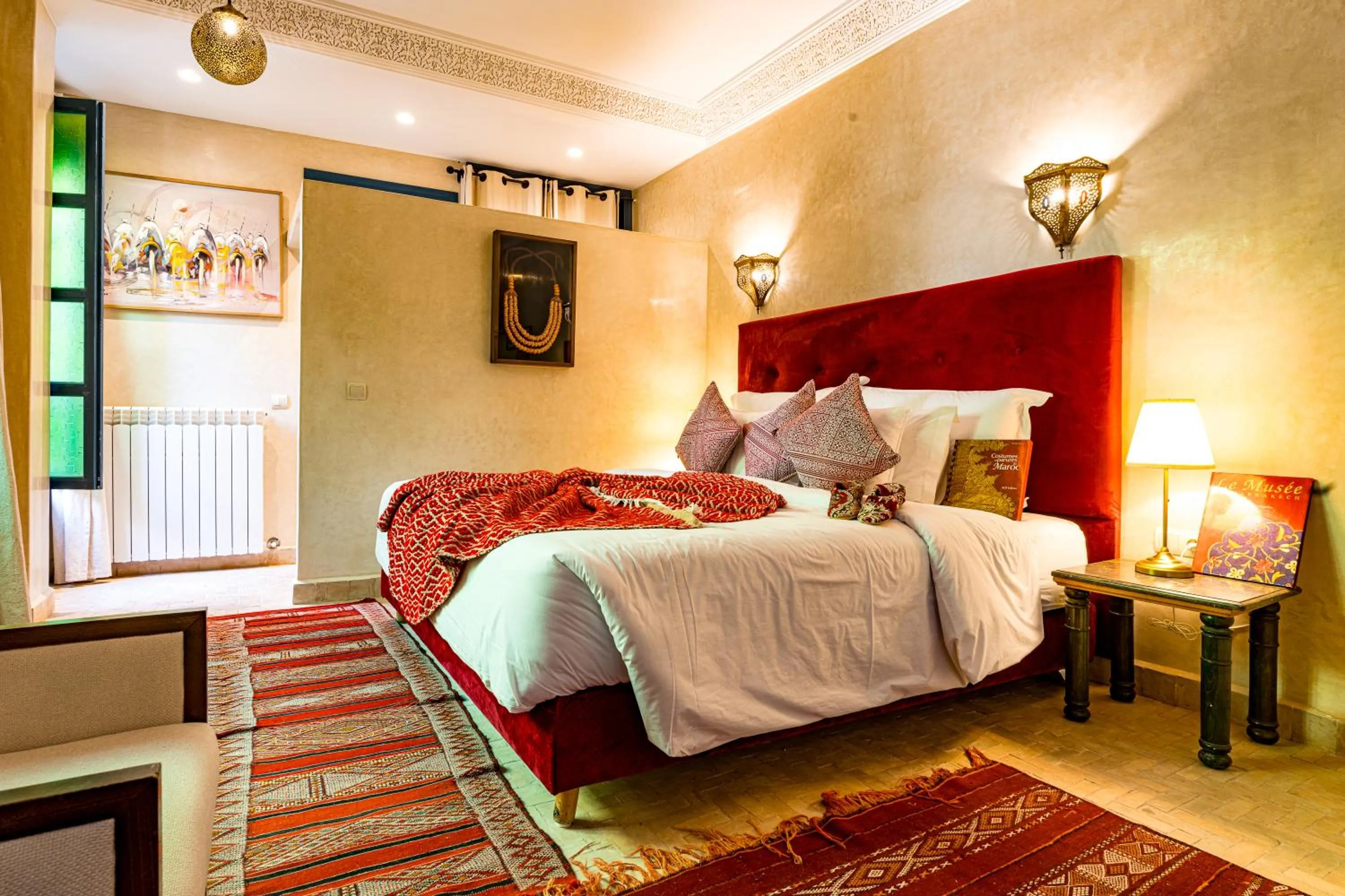 Bed in Riad Atrium & Spa