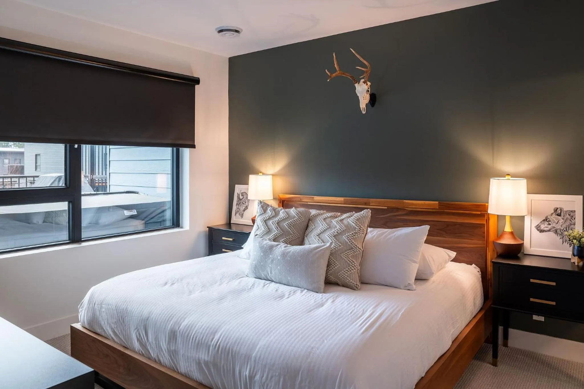 Bed in Hemlock Hangout by Revelstoke Vacations