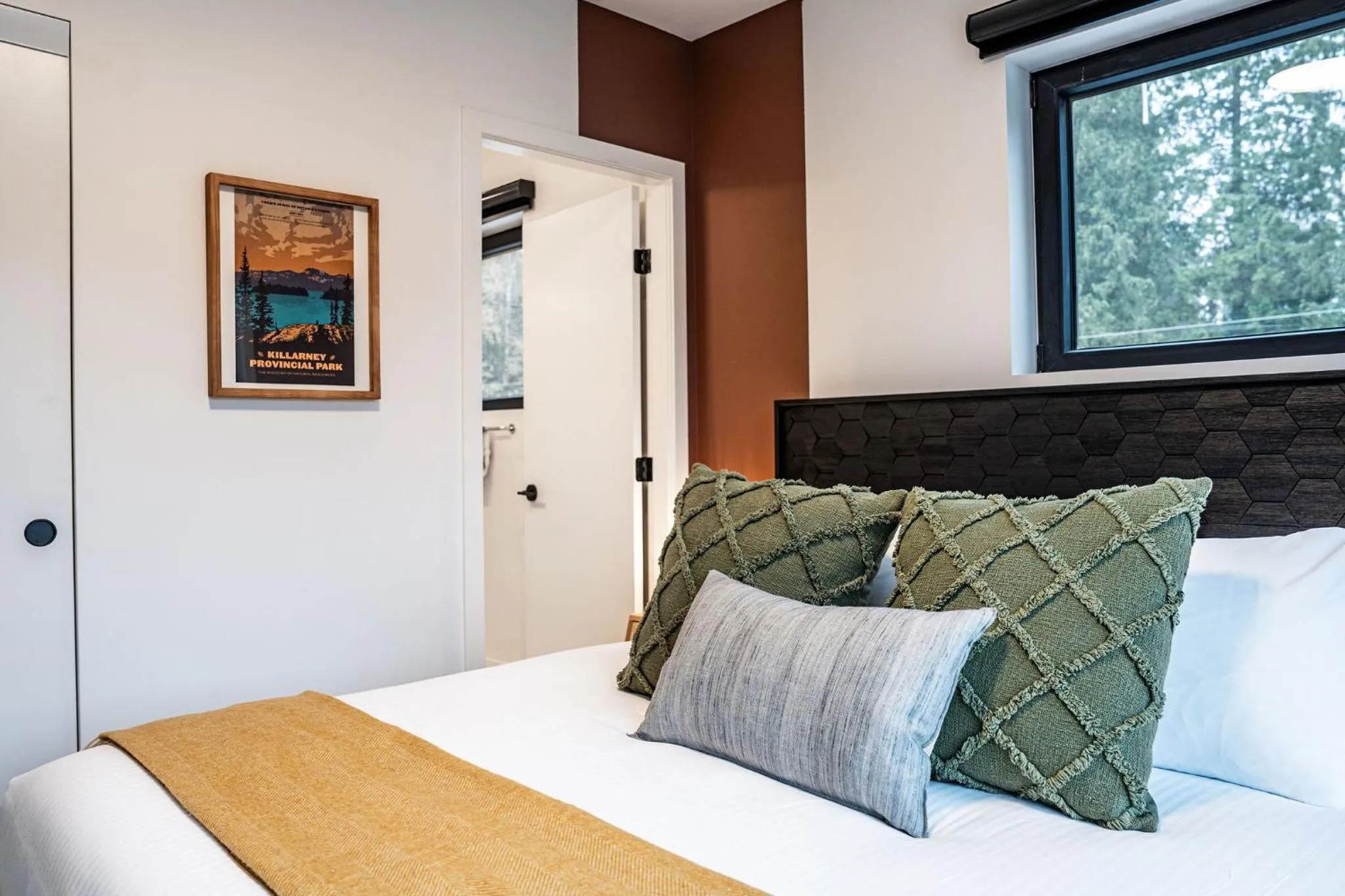 Bed in Hemlock Hangout by Revelstoke Vacations