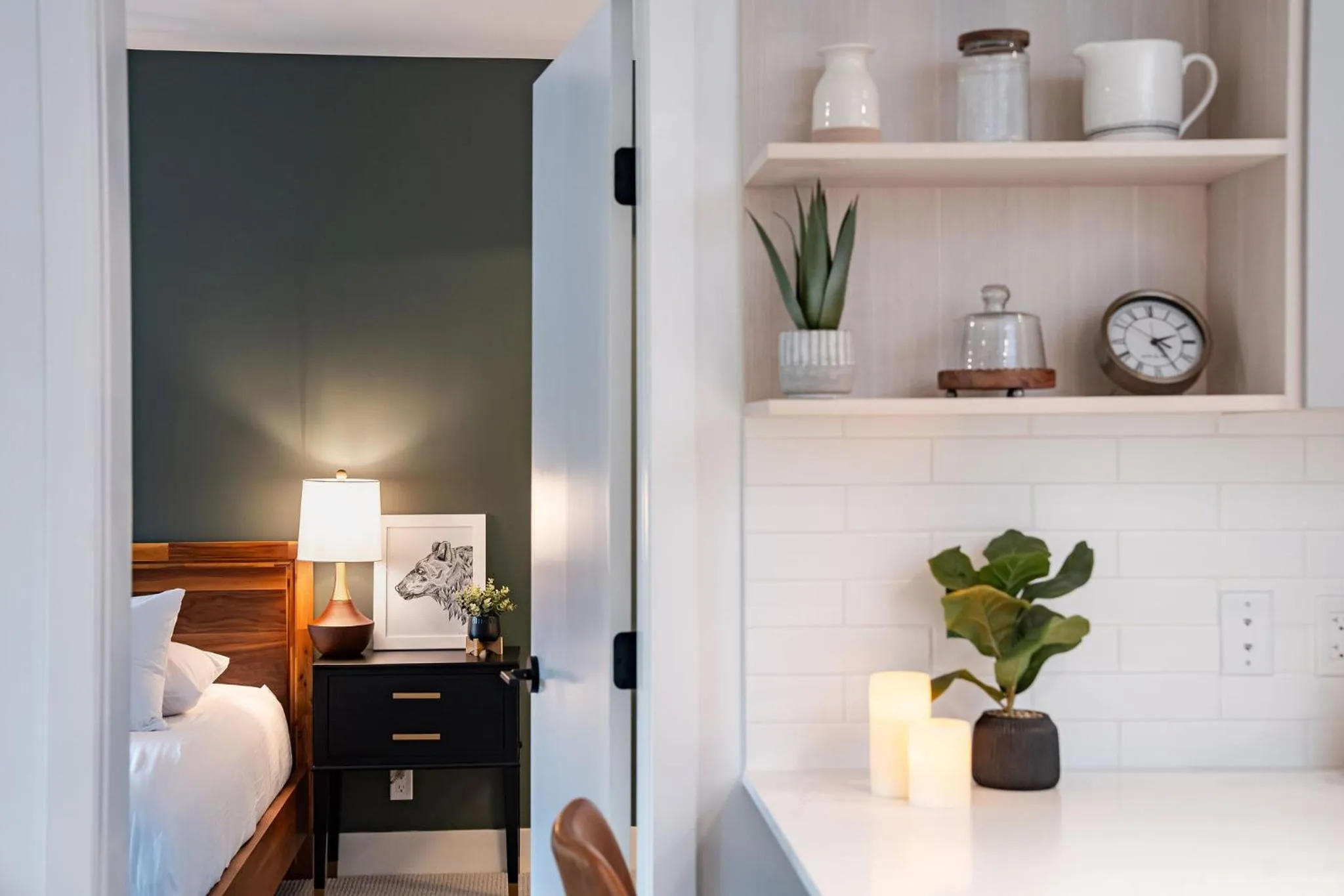 Bed in Hemlock Hangout by Revelstoke Vacations