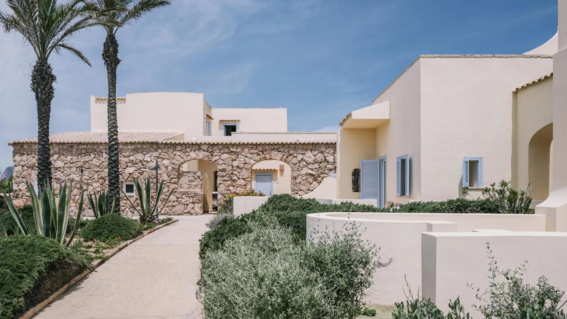 Property building in Mangia's Favignana Resort