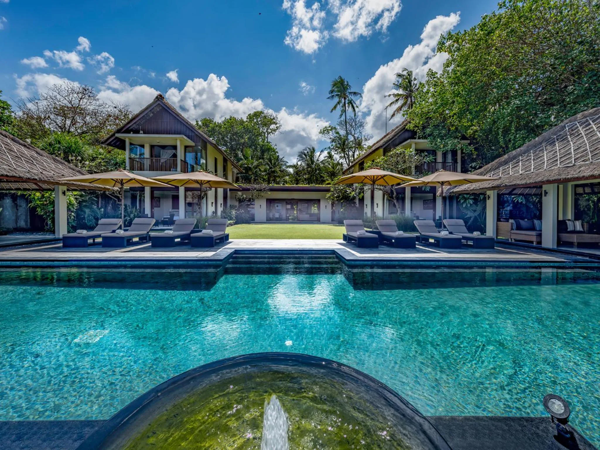 Pool view in Seseh Beach Villas