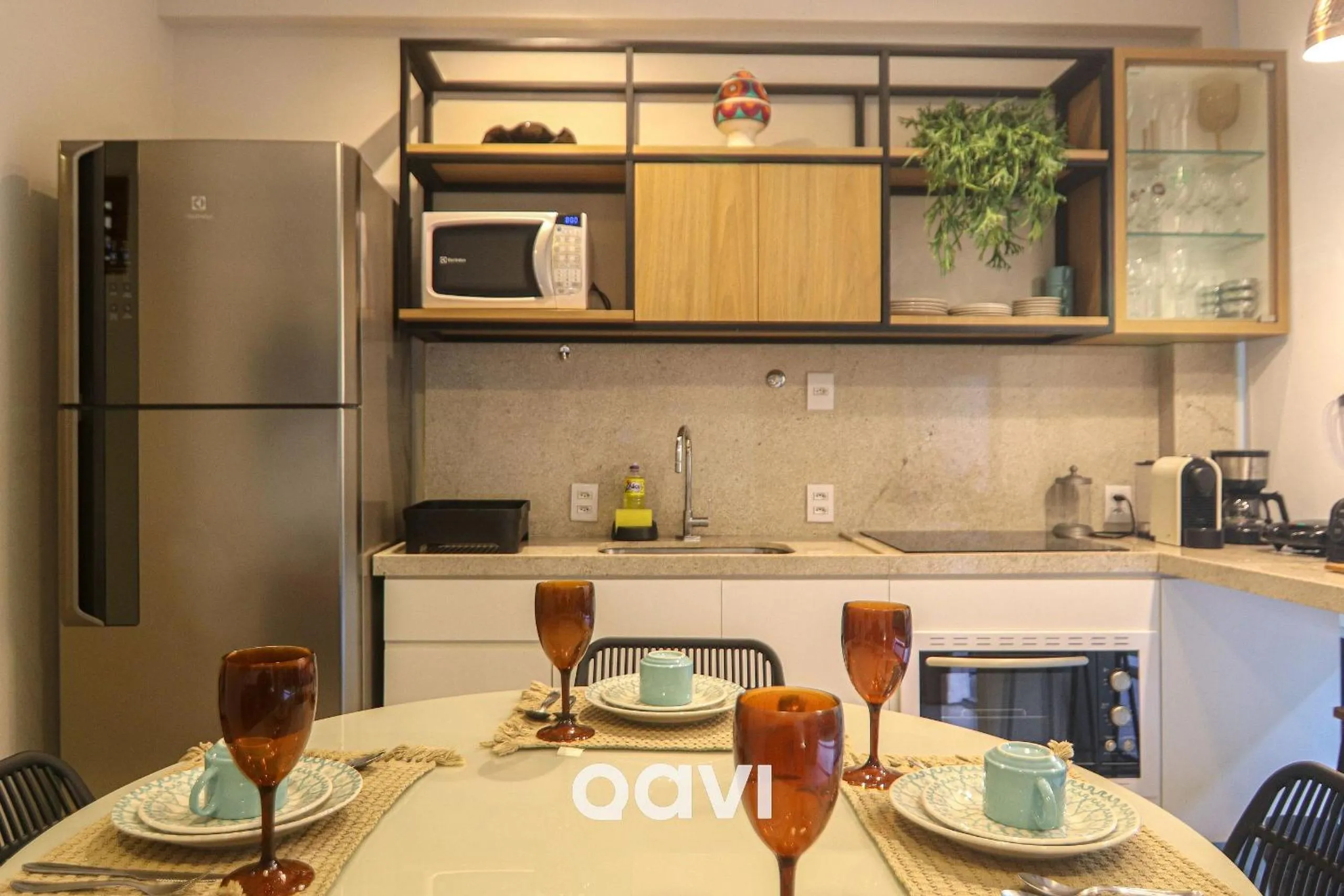 Kitchen or kitchenette in Ilê de Pipa - Flat Premium Tulum - By Qavi