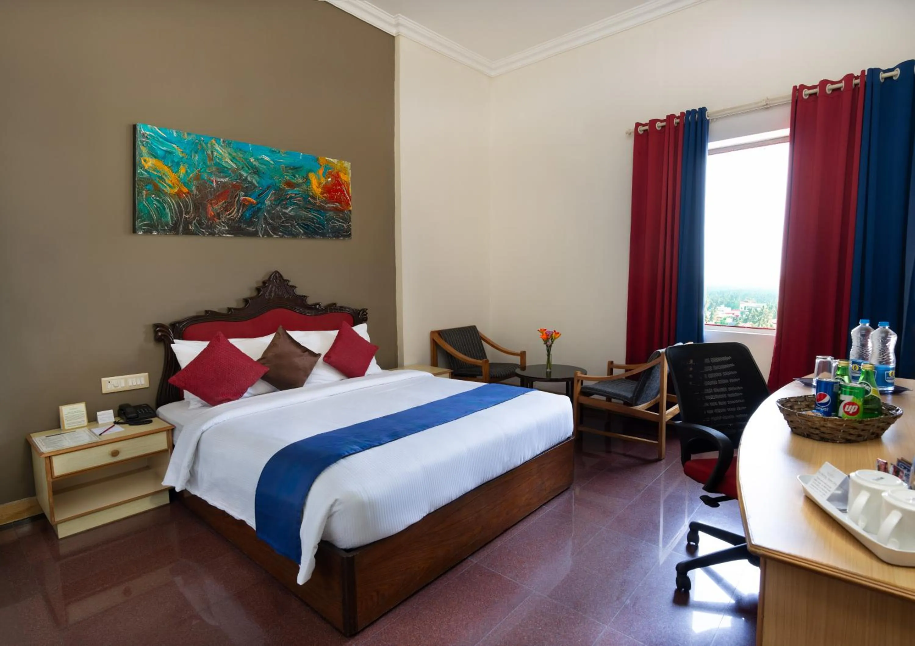 Bedroom, Bed in Presidency Towers,Kochi