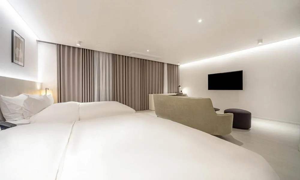 Bed in Pohang Hotel Noblion