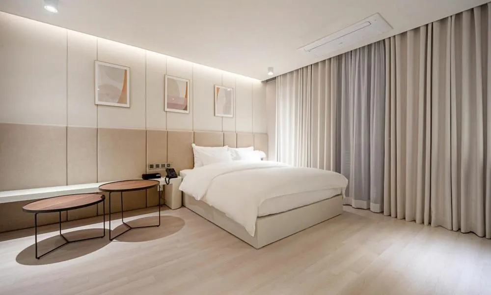 Bed in Pohang Hotel Noblion