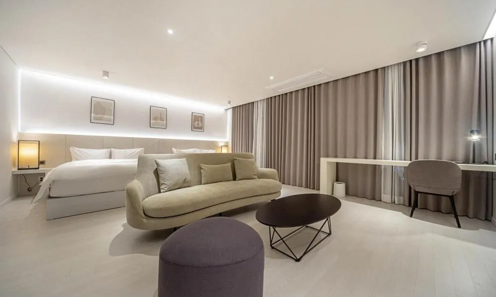 Bed in Pohang Hotel Noblion