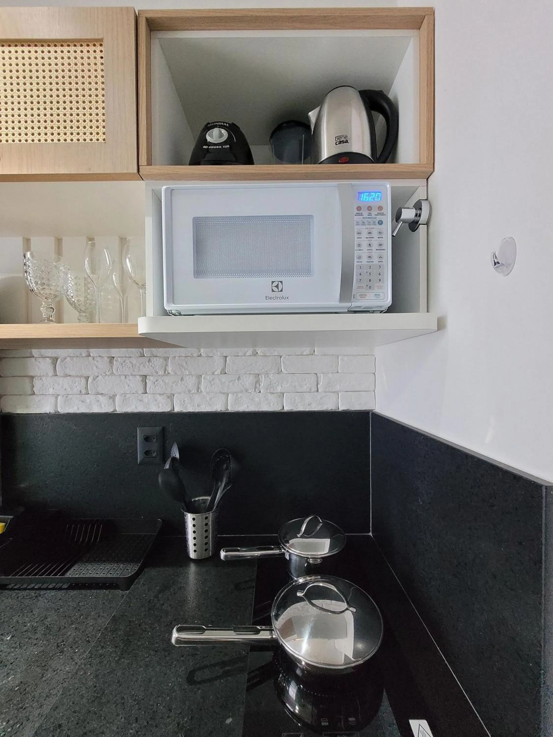 Kitchen or kitchenette in Maravilhoso Studio no Bessa