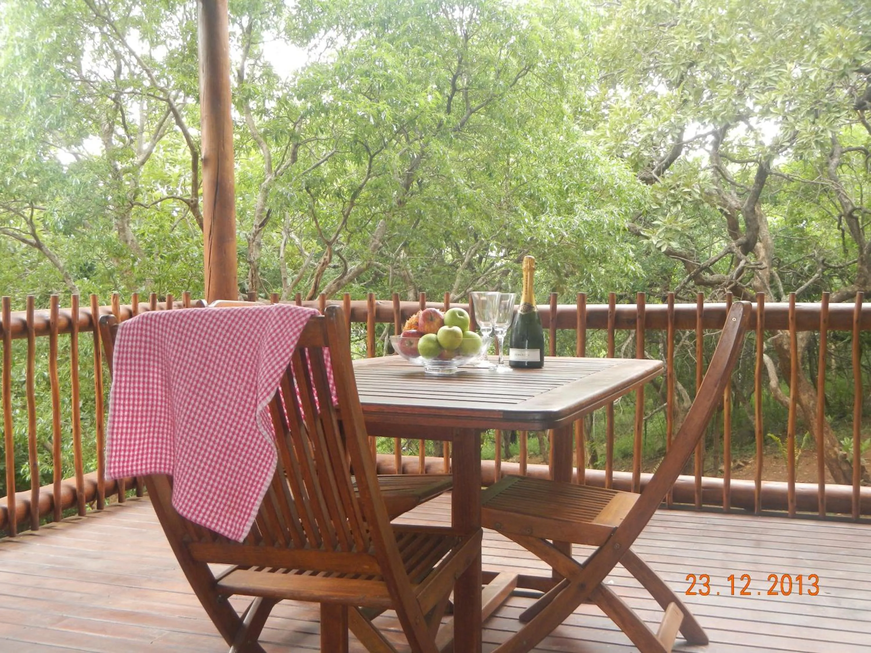 Patio in Amafu Forest Lodge