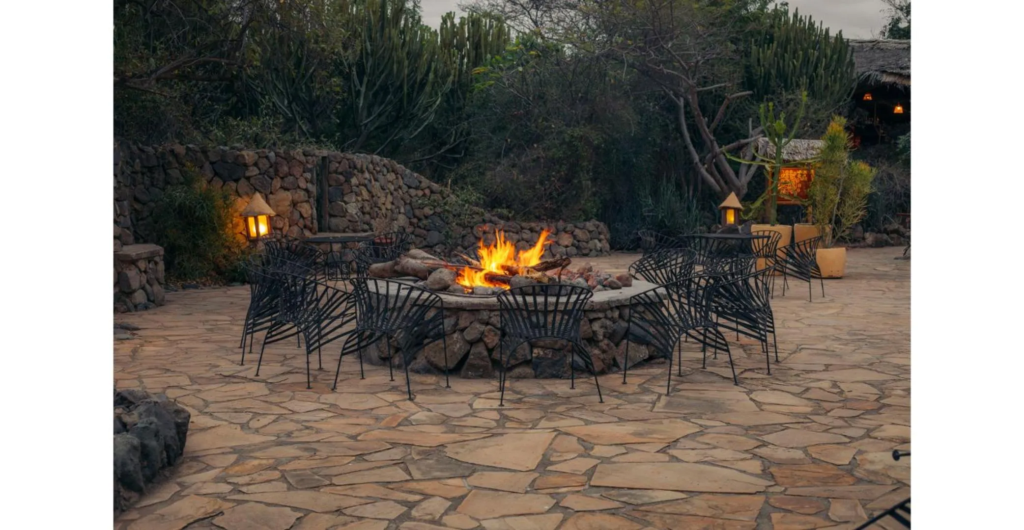 fireplace in Kia Airport Lodge