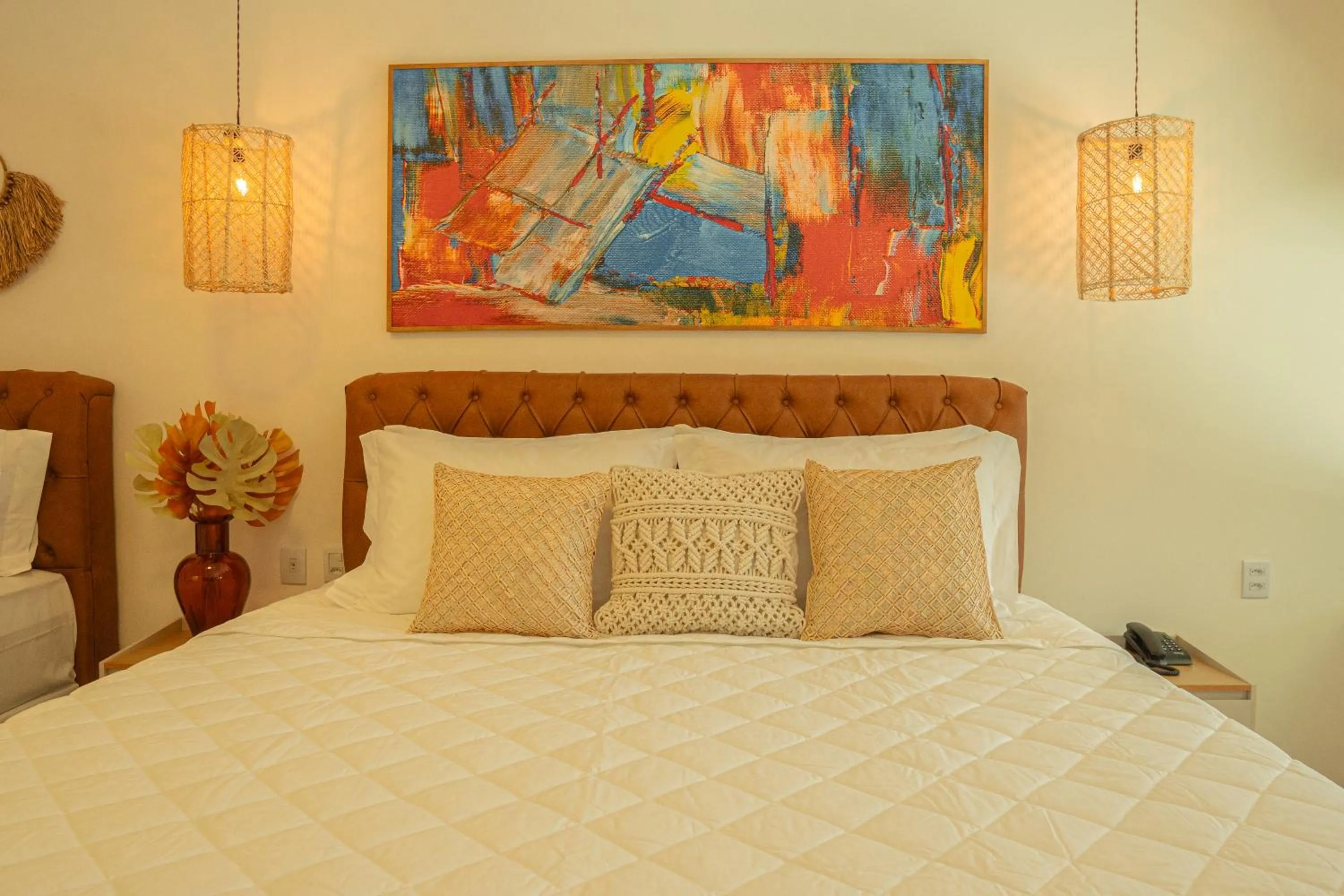 Bed in Pousada Mansão da Costa