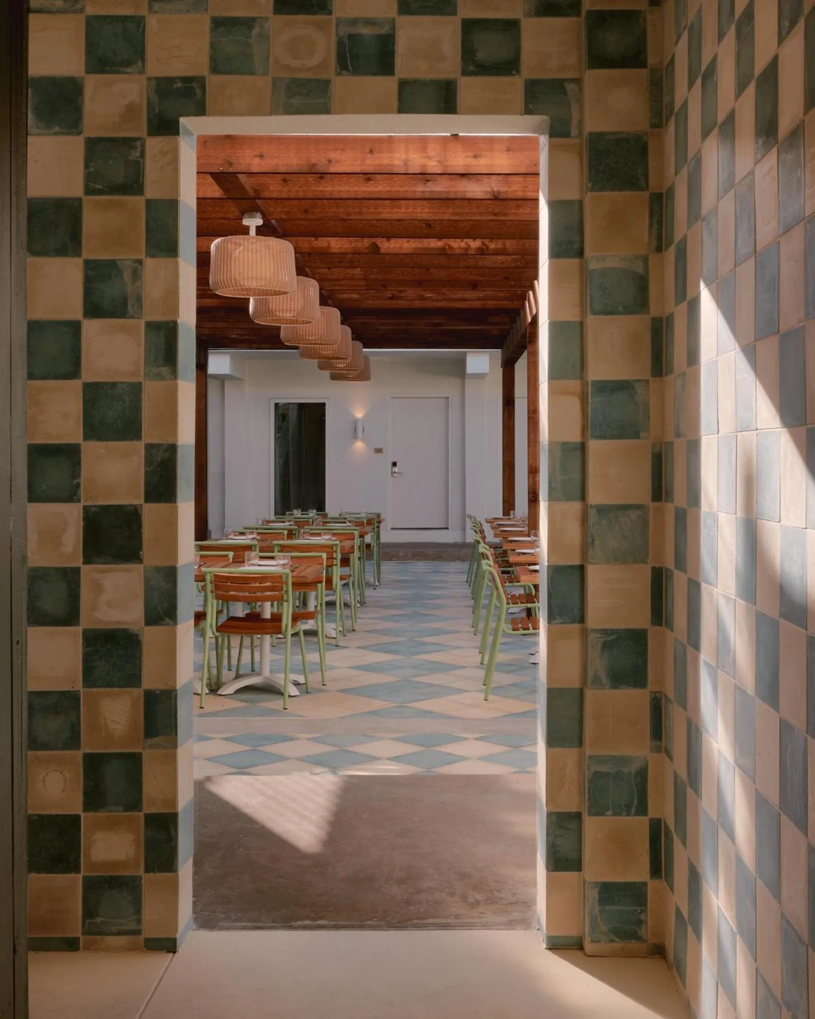 Inner courtyard view in Hotel Lucine