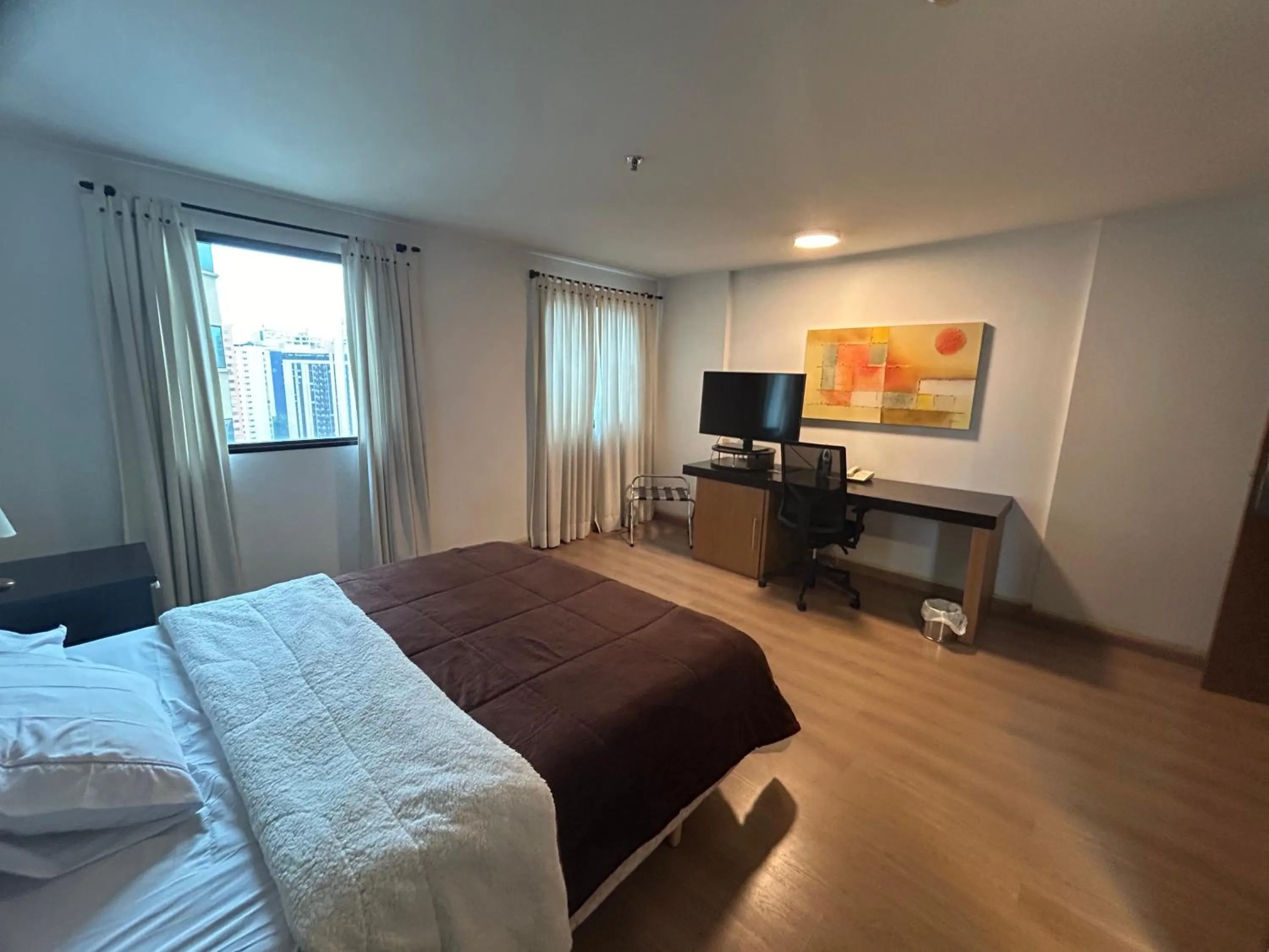 Bed in Apart-hotel Bourbon São Paulo Ibirapuera Convention Hotel