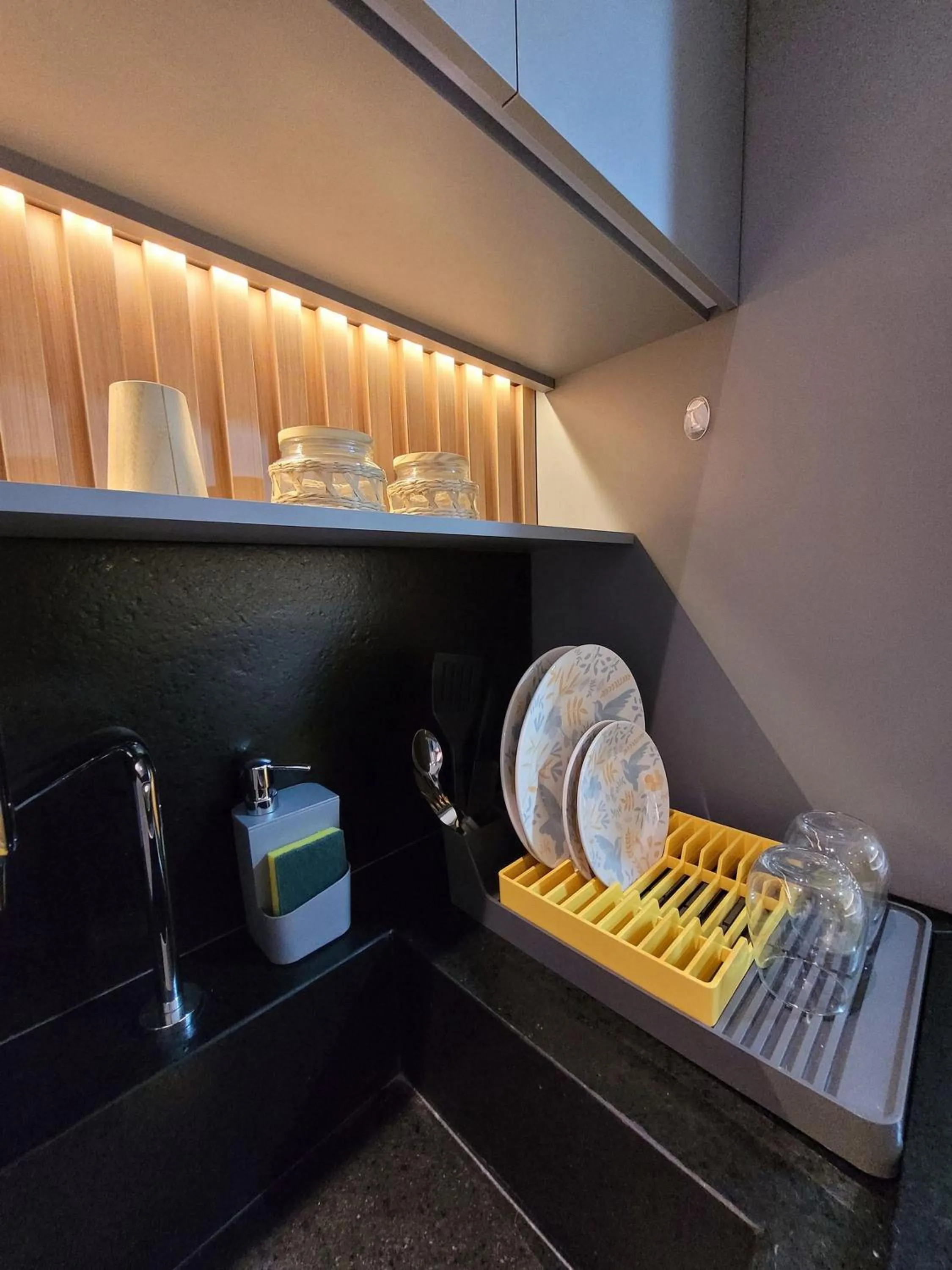 Kitchen or kitchenette in Studio Aconchegante no Bessa