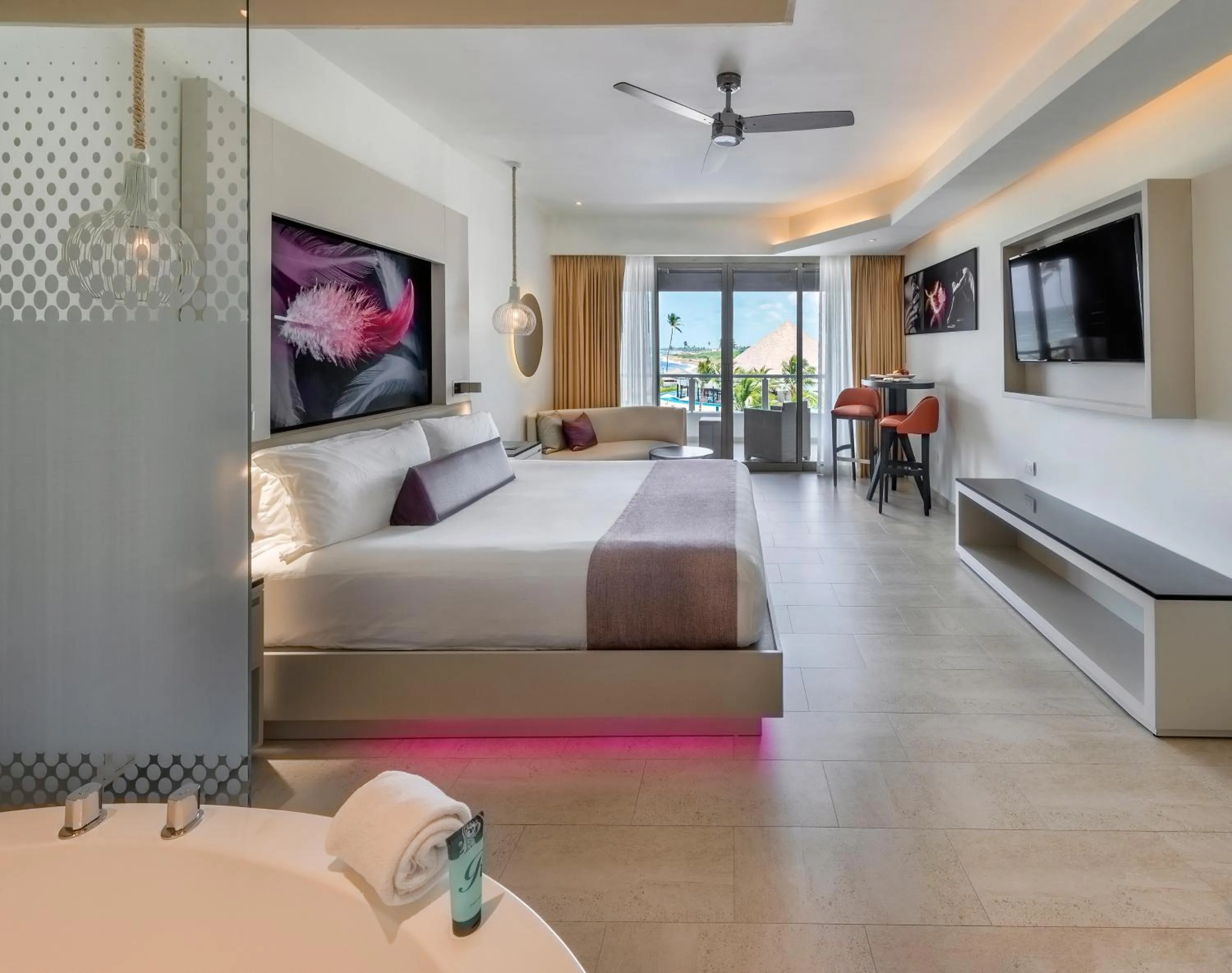 Photo of the whole room, Bed in Royalton CHIC Punta Cana, An Autograph Collection All-Inclusive Resort & Casino, Adults Only