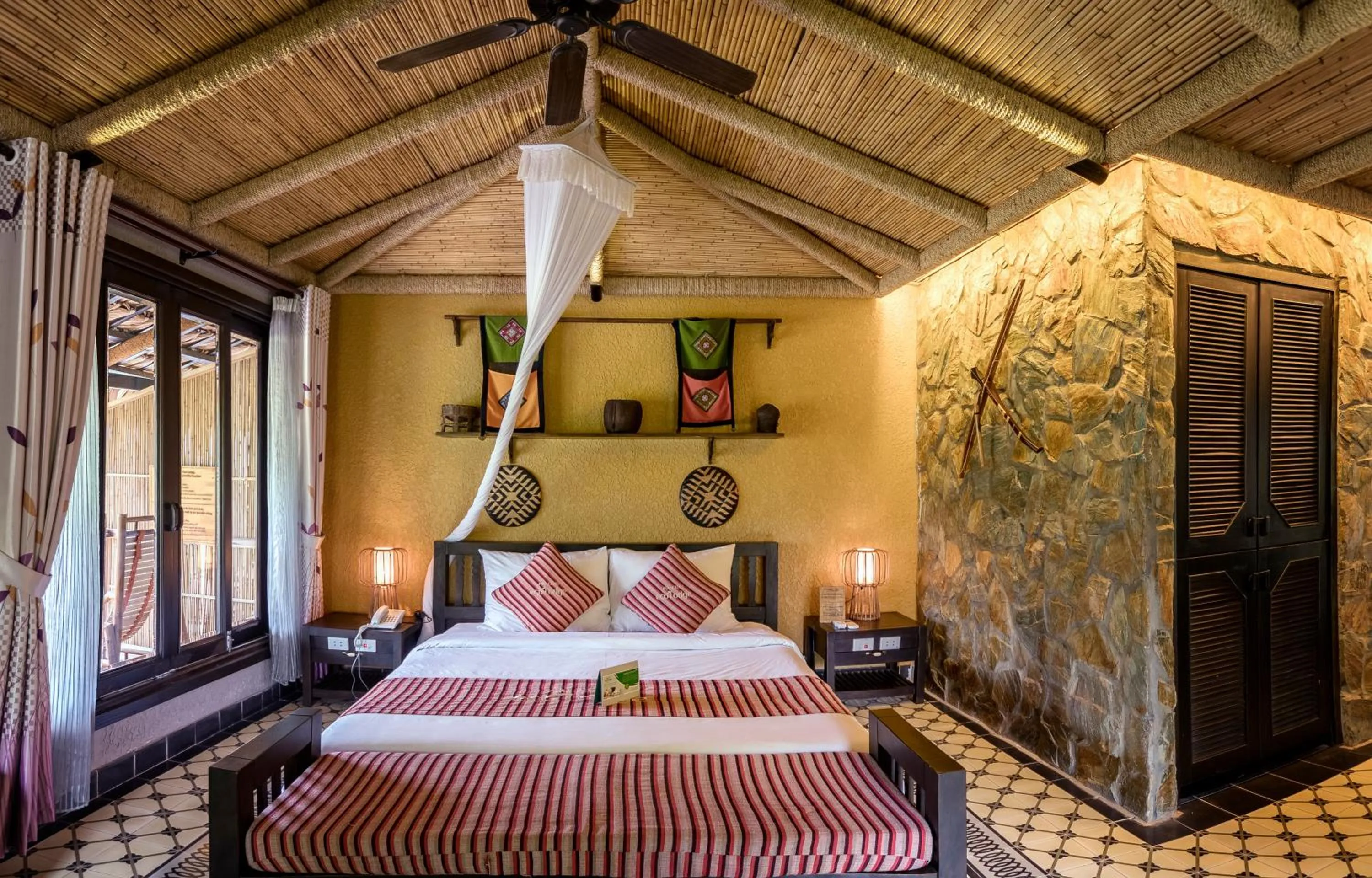 Bed in Mai Chau Ecolodge