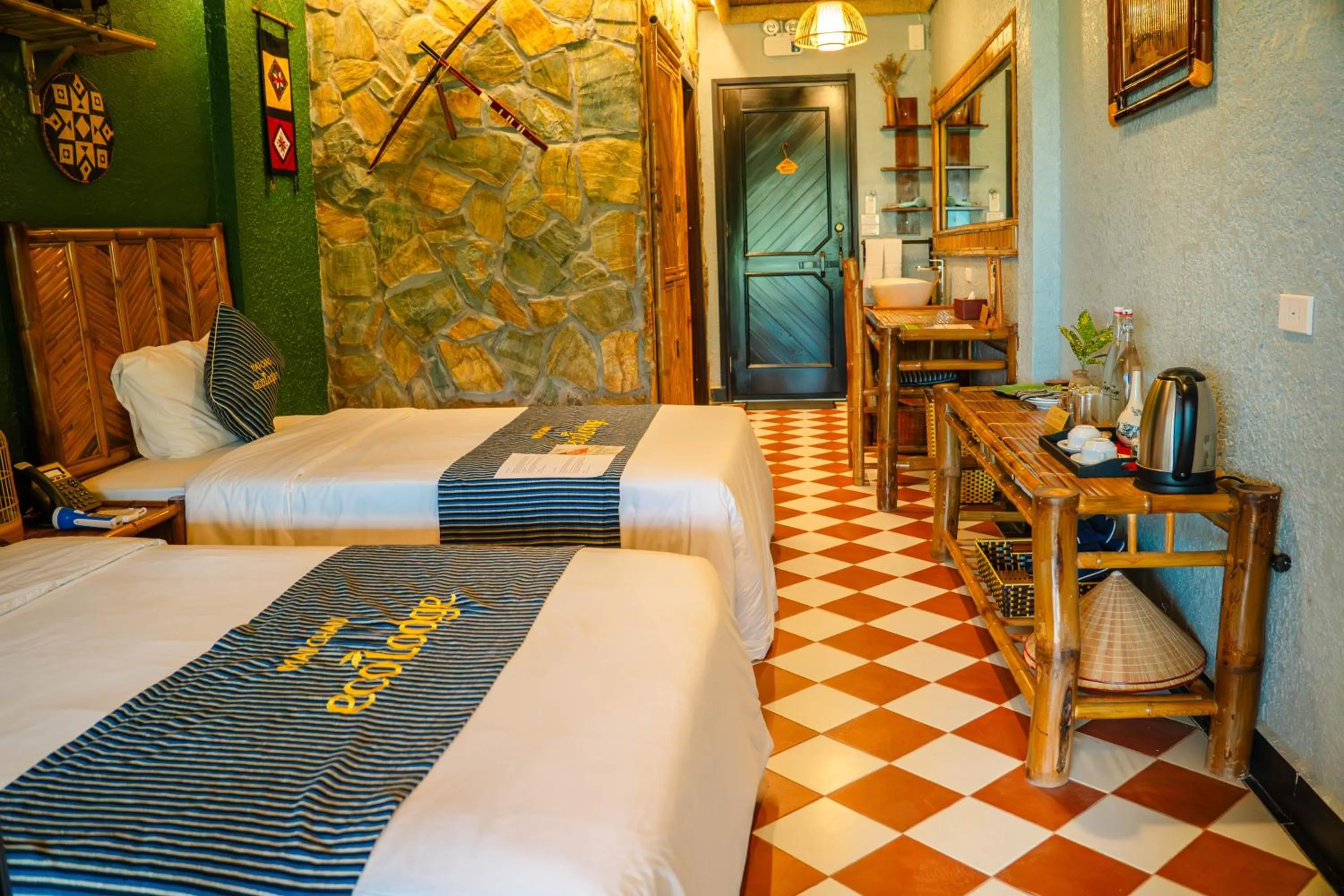 Photo of the whole room, Bed in Mai Chau Ecolodge