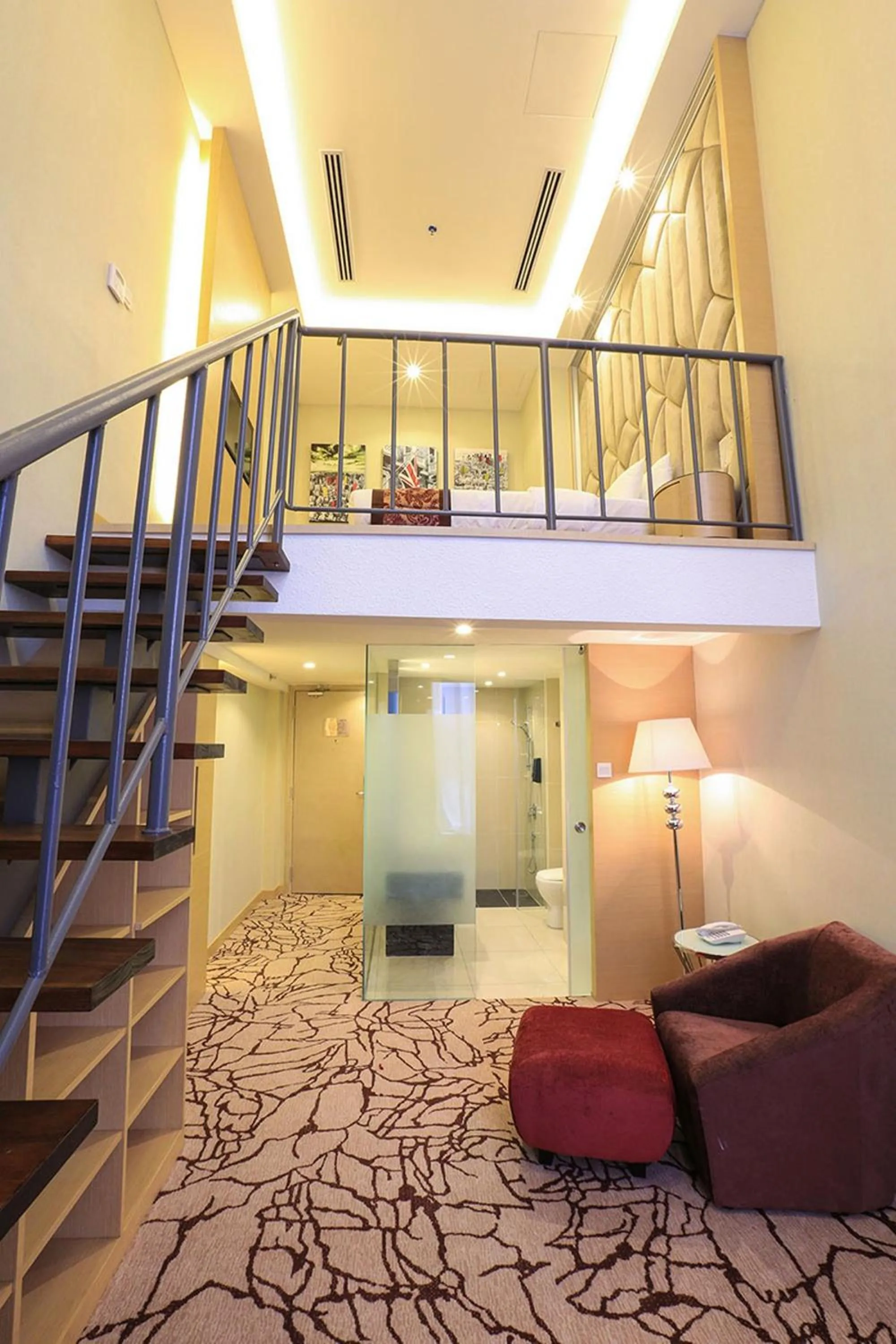 Seating area in Eco Tree Hotel, Melaka